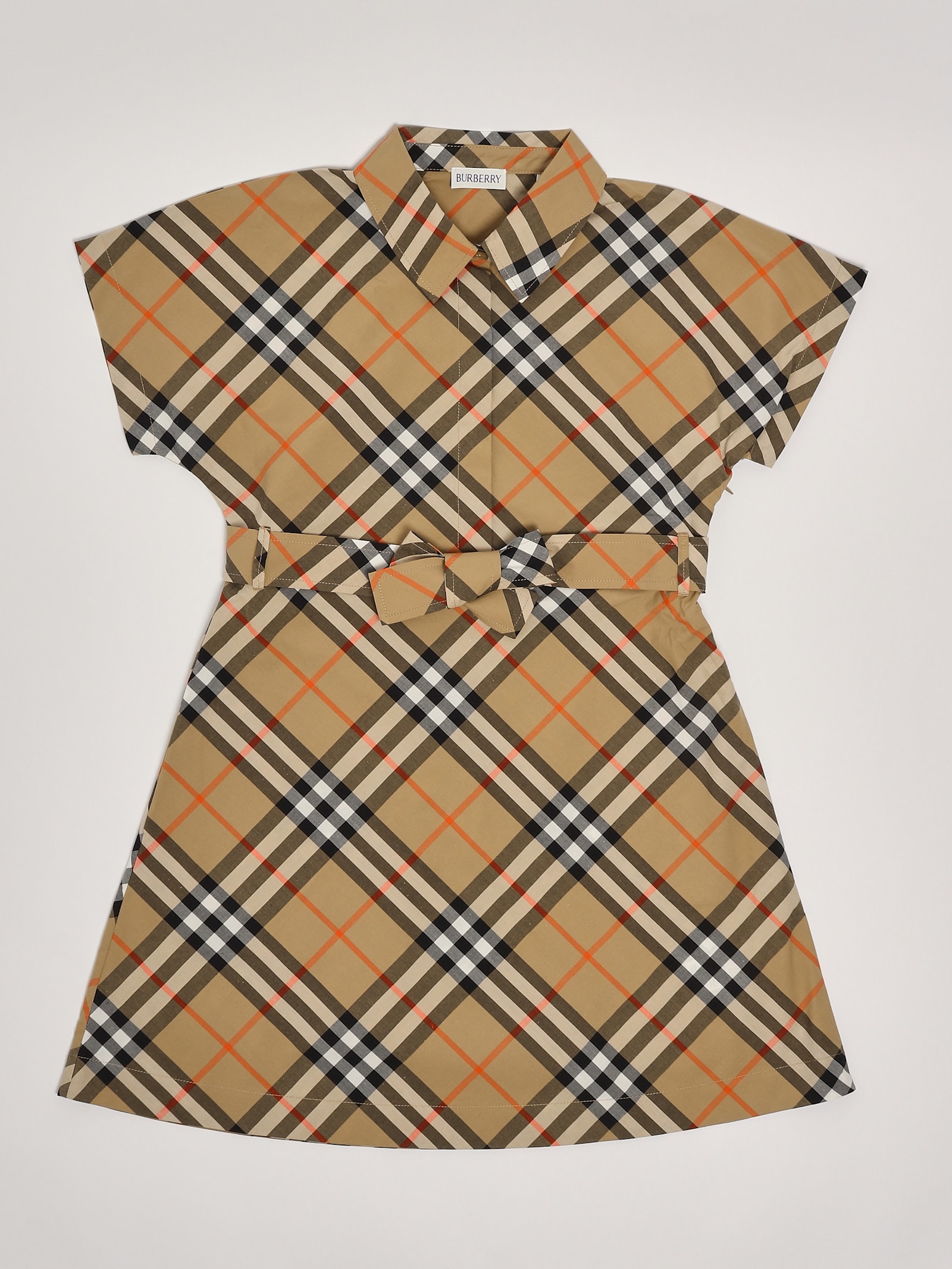 Burberry Giulietta Dress Dress In Check Beige