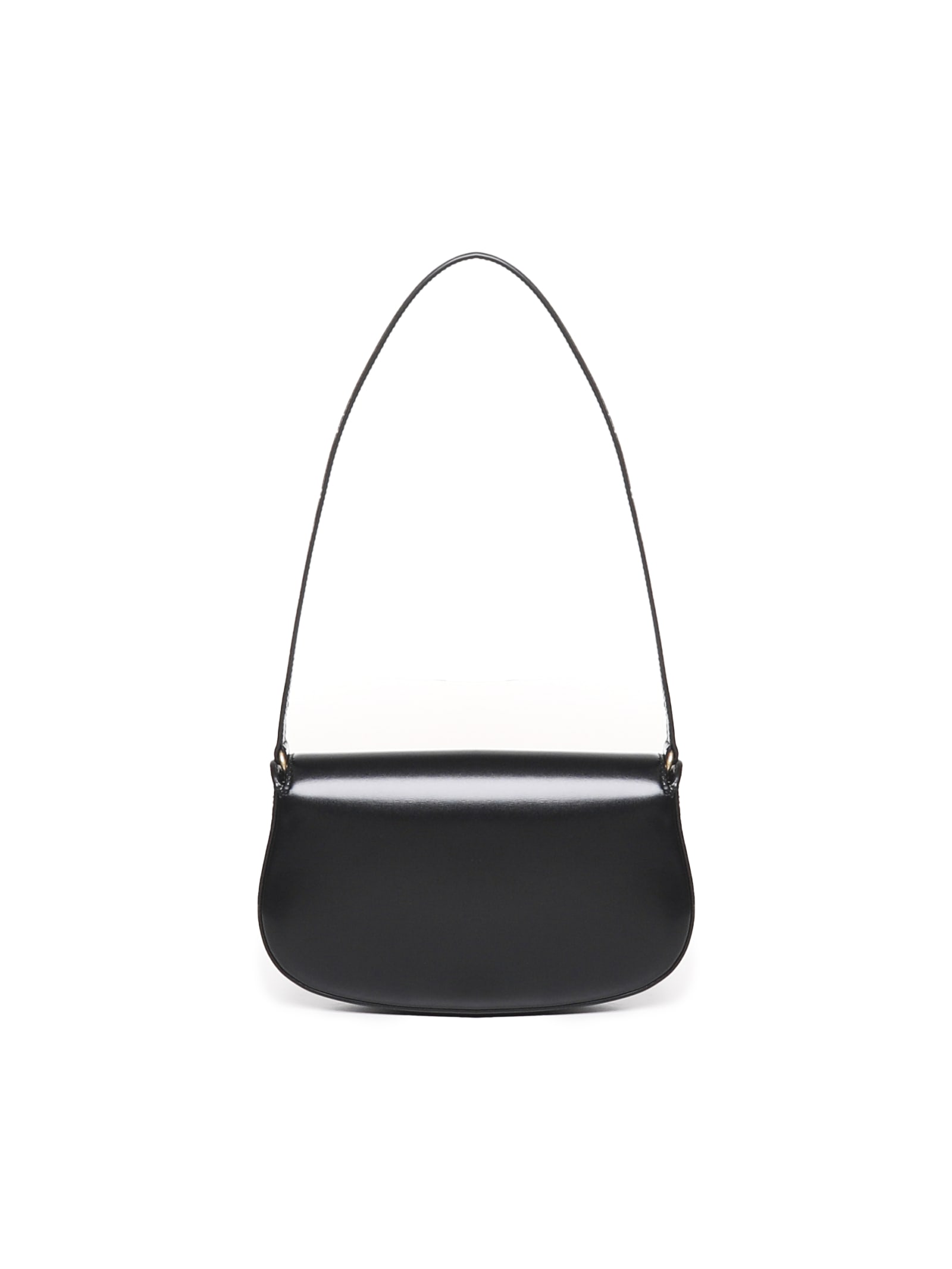 Shop Saint Laurent Voltaire Demi Lune Bag In Nero