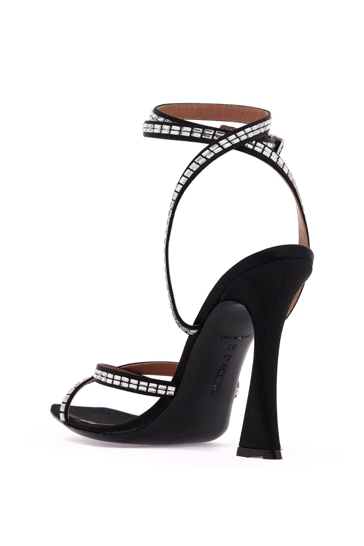 Shop D’accori Square Sandals In Noir (black)