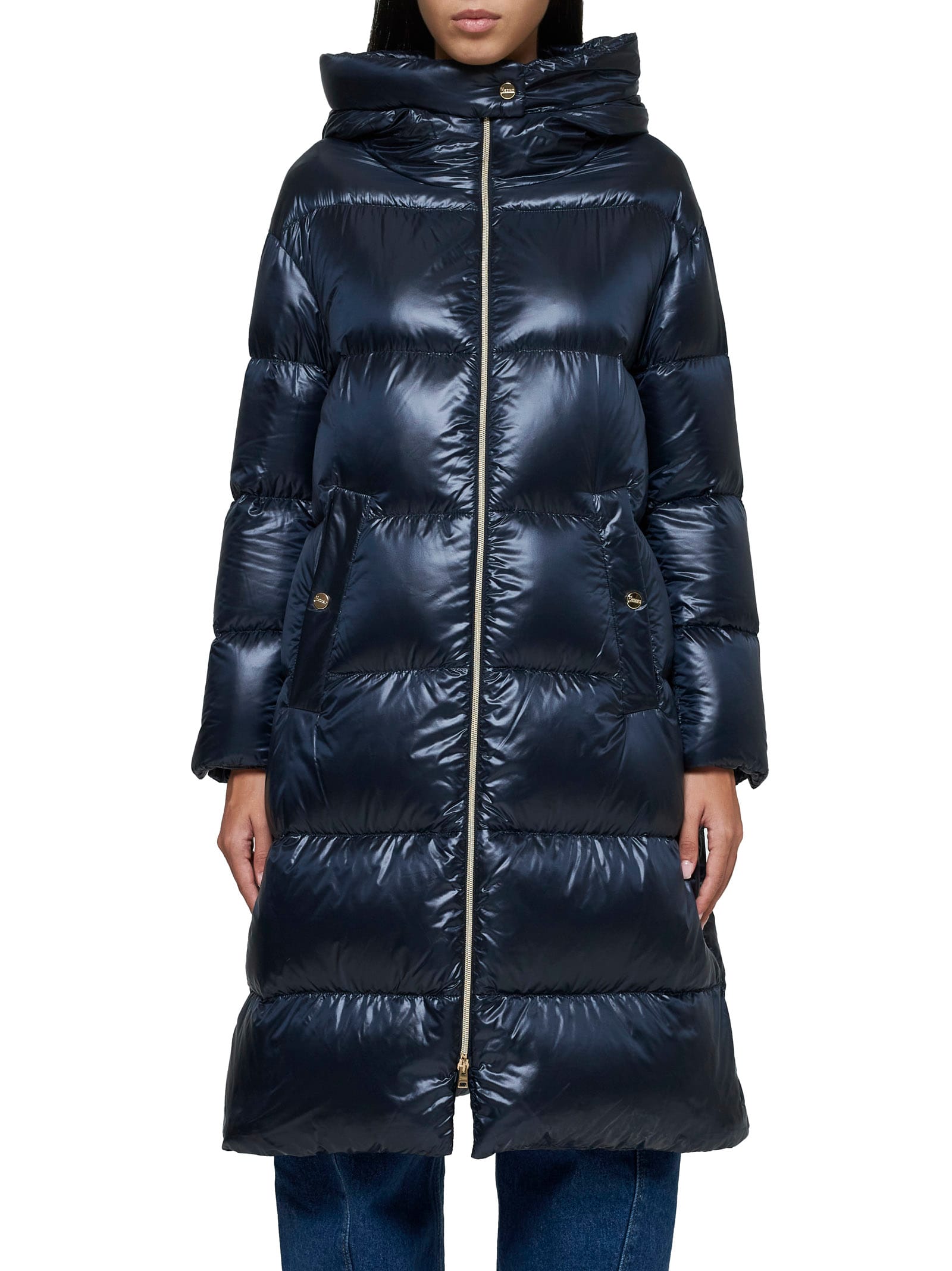 Shop Herno Down Jacket In Blue