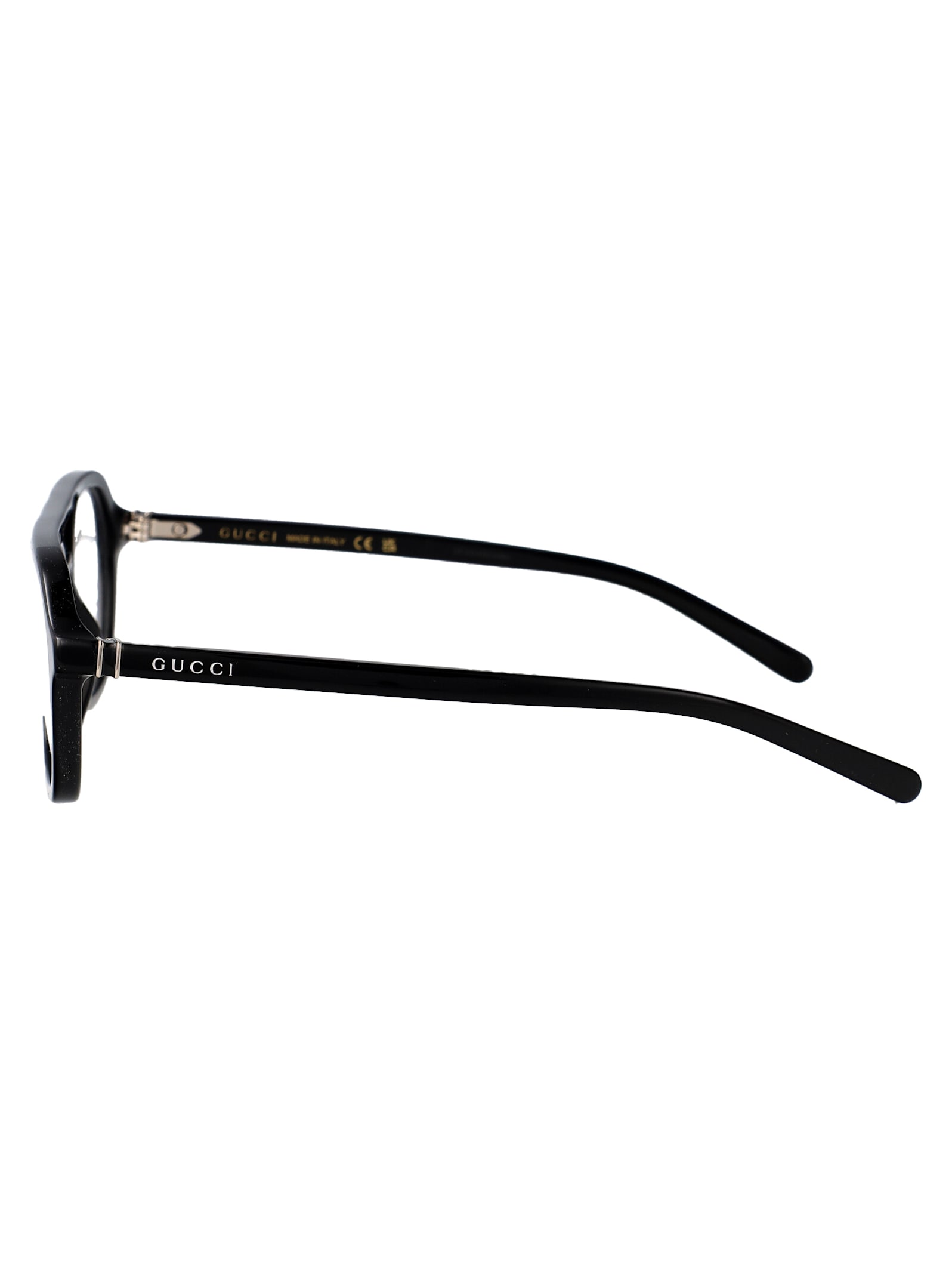 Shop Gucci Gg1673o Glasses In Black-black-transparent
