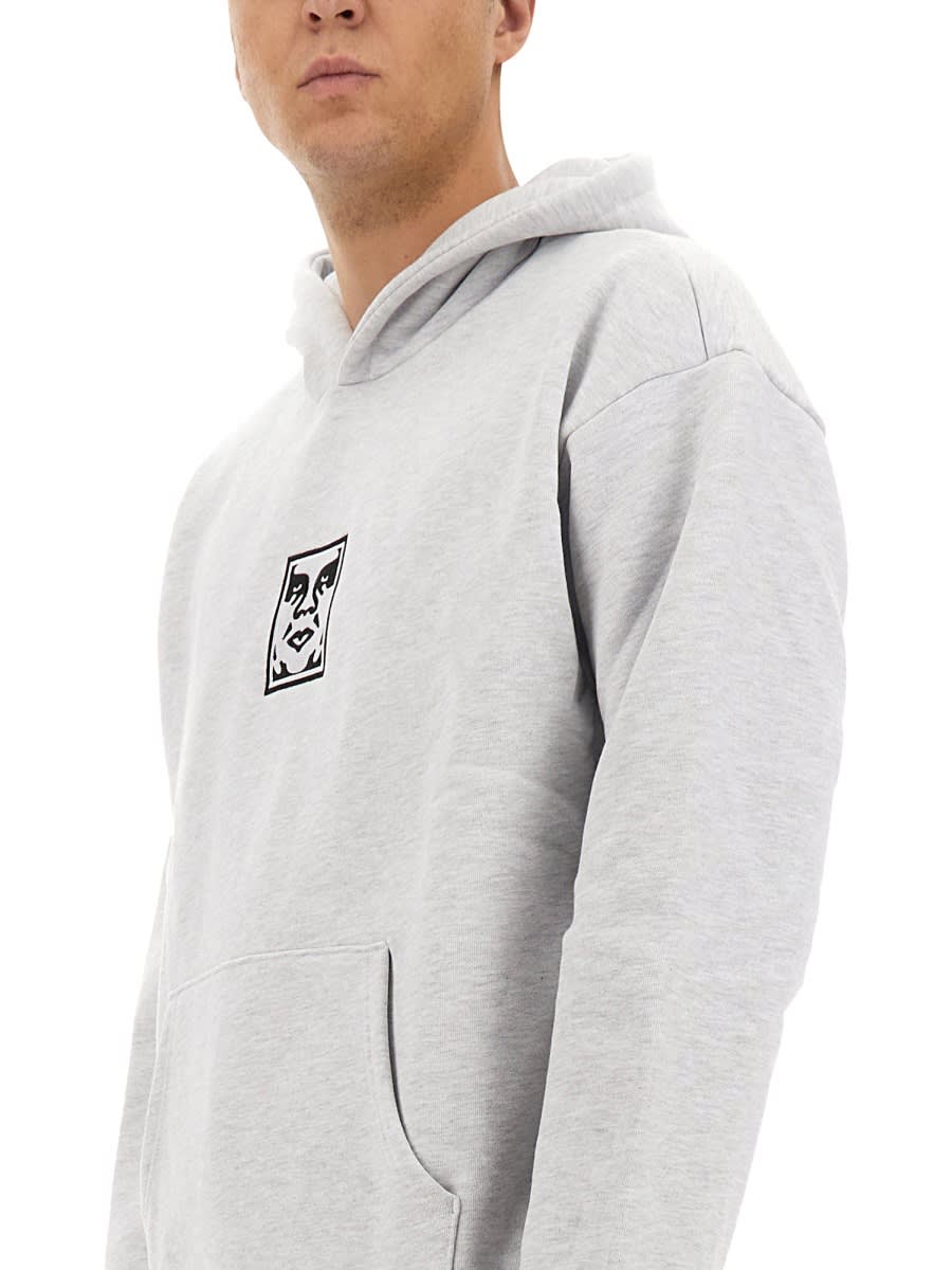 Obey Sweatshirt With Print In Grey