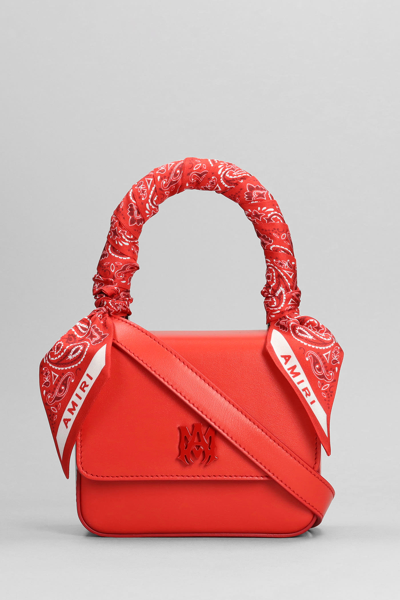 AMIRI HAND BAG IN RED LEATHER
