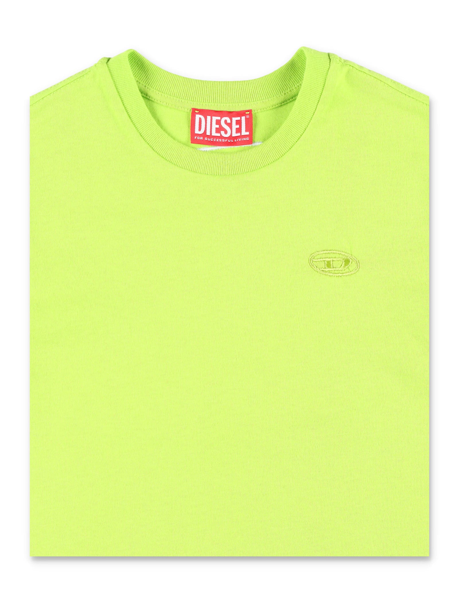 Diesel Kid - Tboggymegovald Over T-shirt In Lime