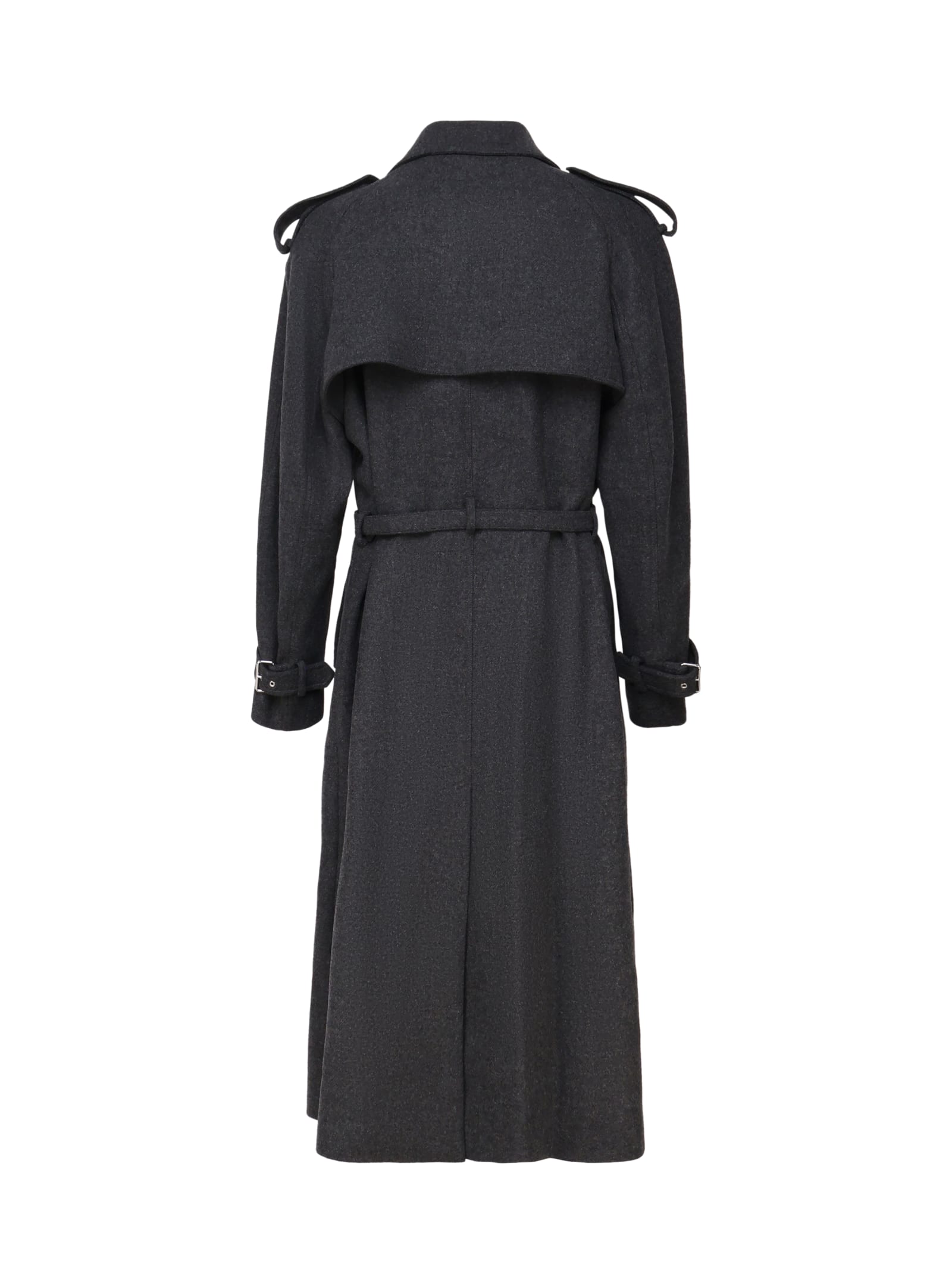 JW ANDERSON WOOL TRENCH COAT WITH OVERSIZED POCKETS 