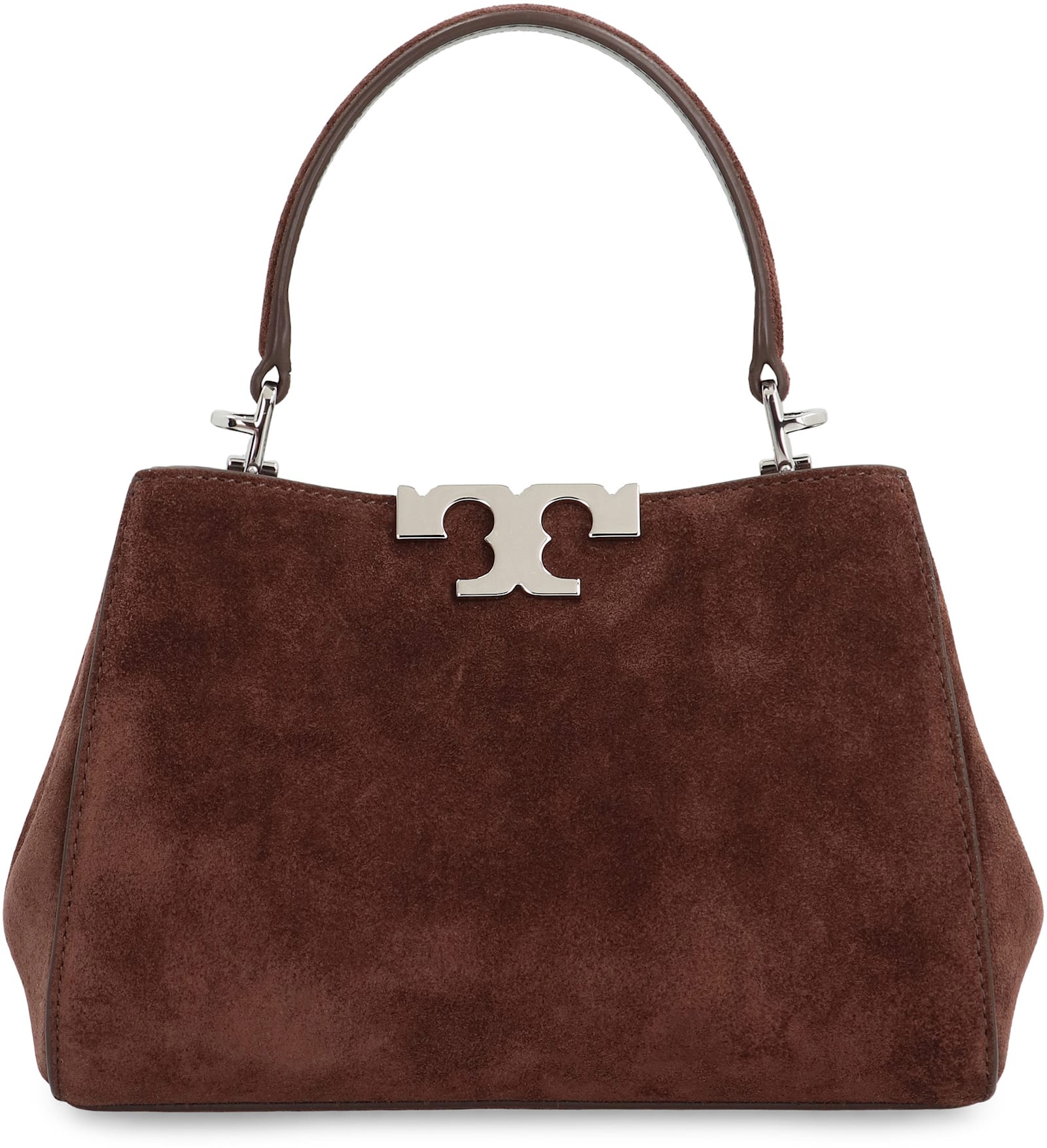 Tory Burch Eleanor Boston Bag In Cocoa Color Suede In Brown