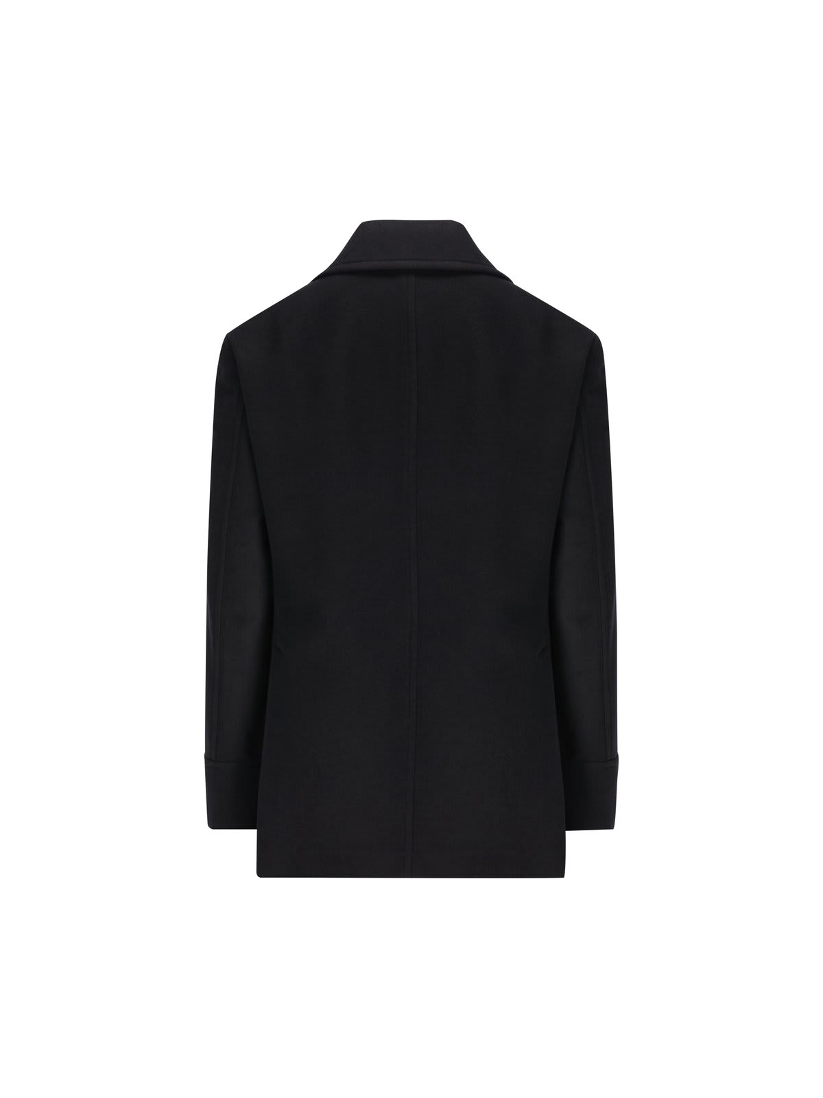 Shop Brunello Cucinelli Double-breasted Straight Hem Coat In Black