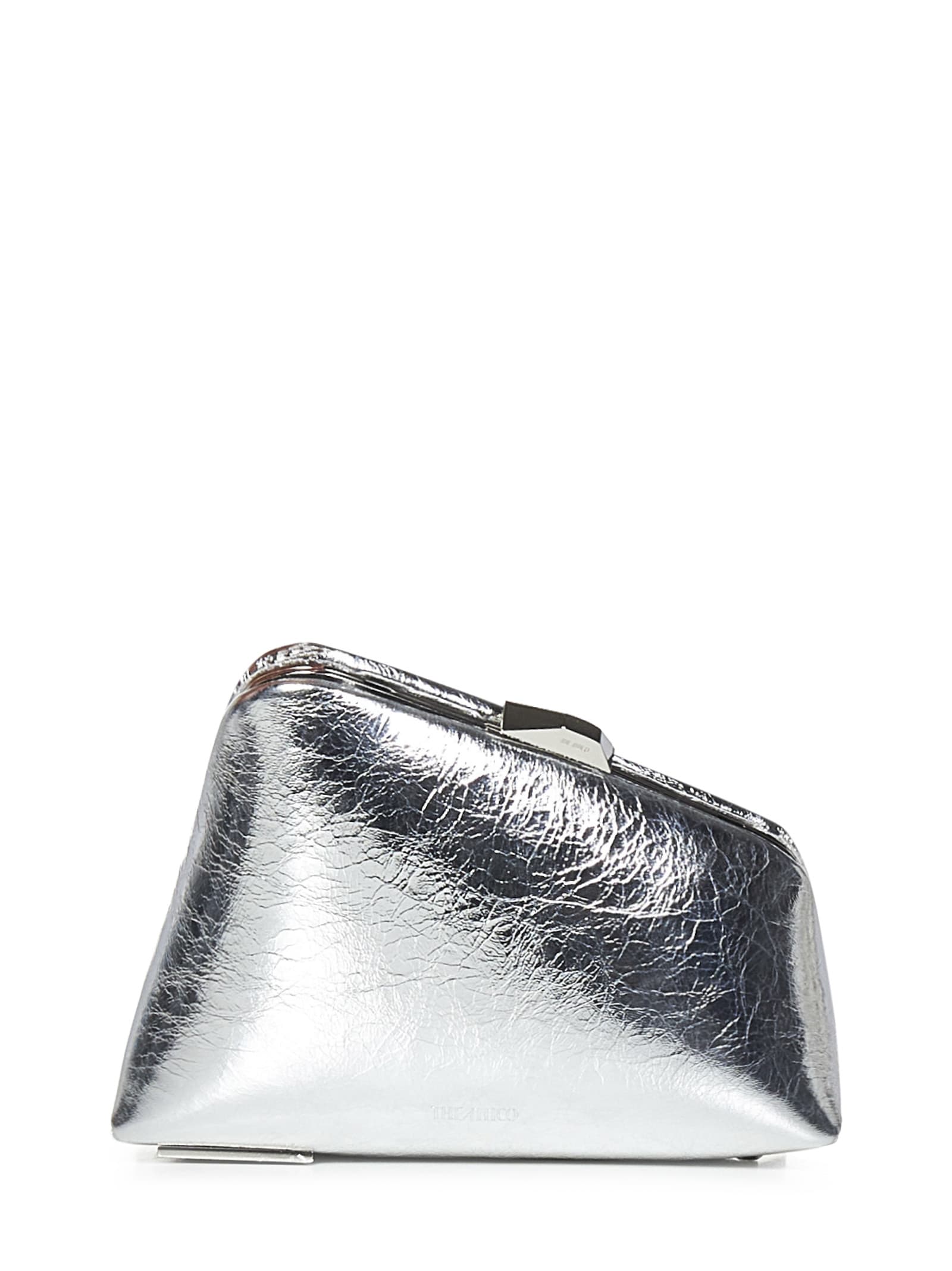 Shop Attico Midnight Mini Clutch In Silver