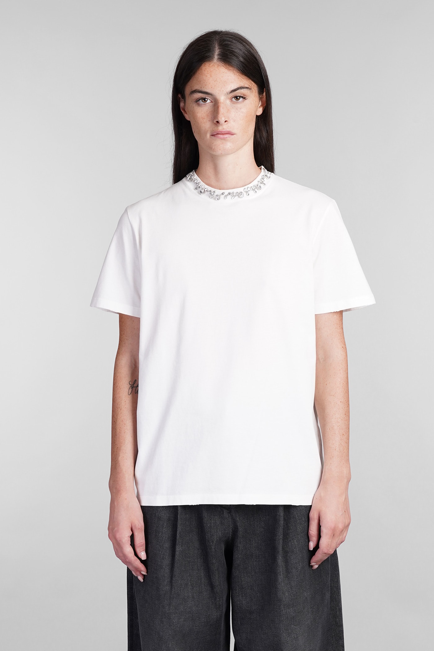 Shop Golden Goose T-shirt In White Cotton