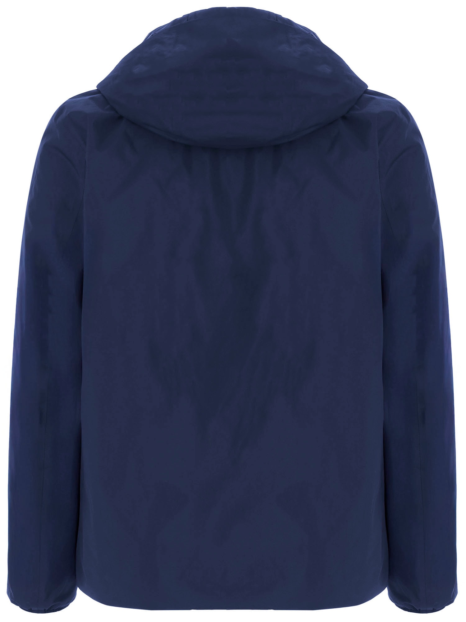 Save The Duck Lightweight Jacket With Hood And Chest Pocket In Blue