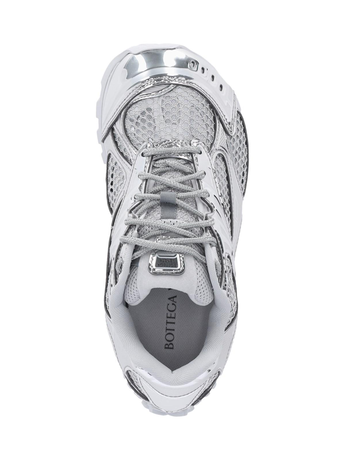 Shop Bottega Veneta Orbit Sneakers In Argento