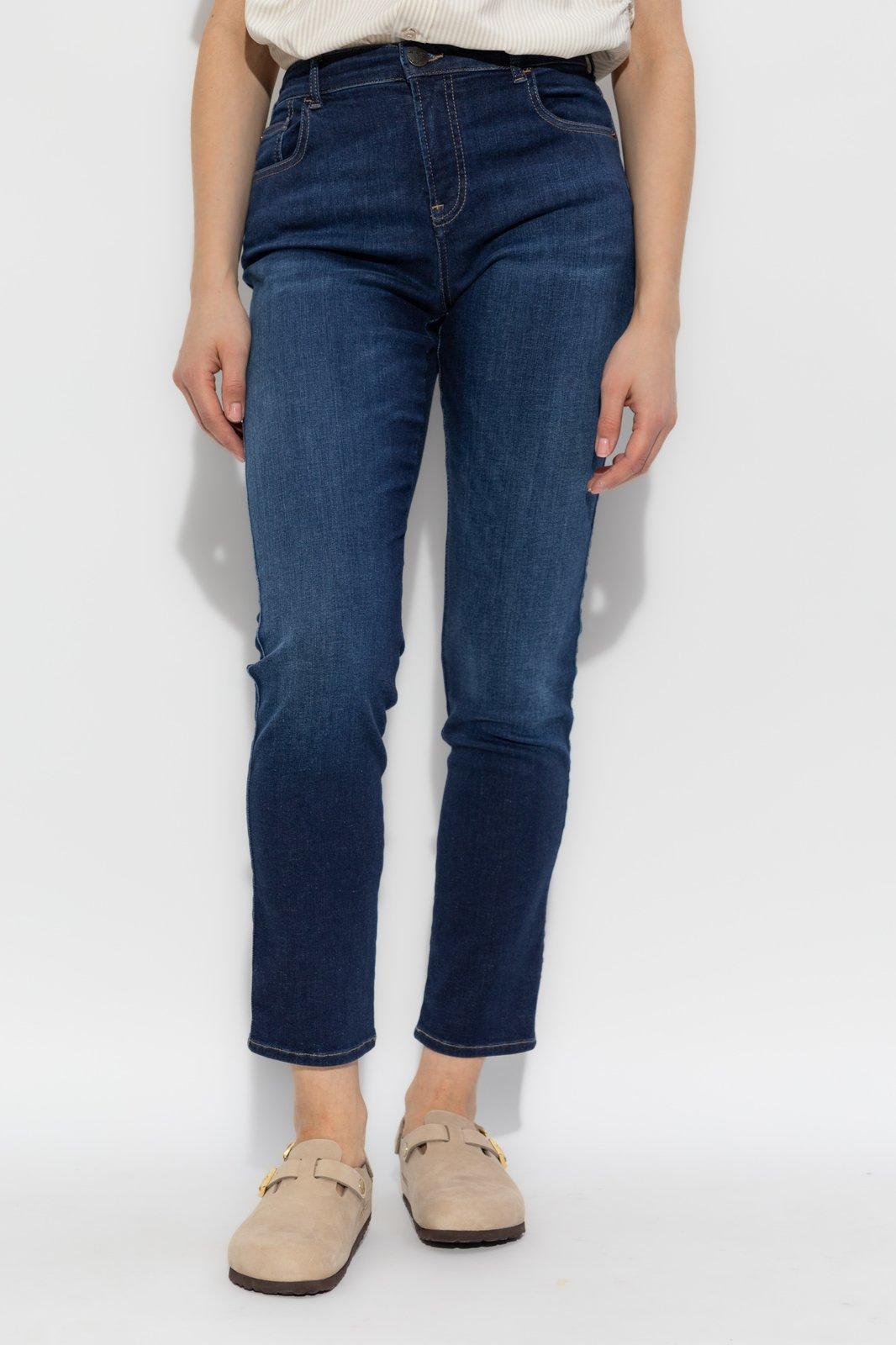 EMPORIO ARMANI LOGO DETAILED SKINNY JEANS