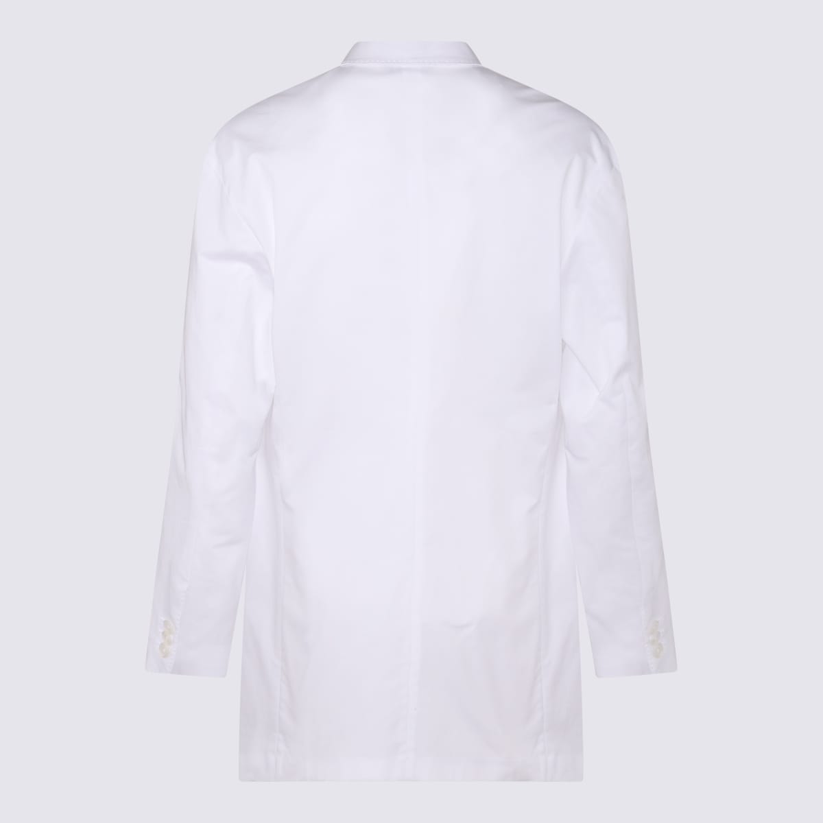 Dolce & Gabbana White Cotton Blend Blazer