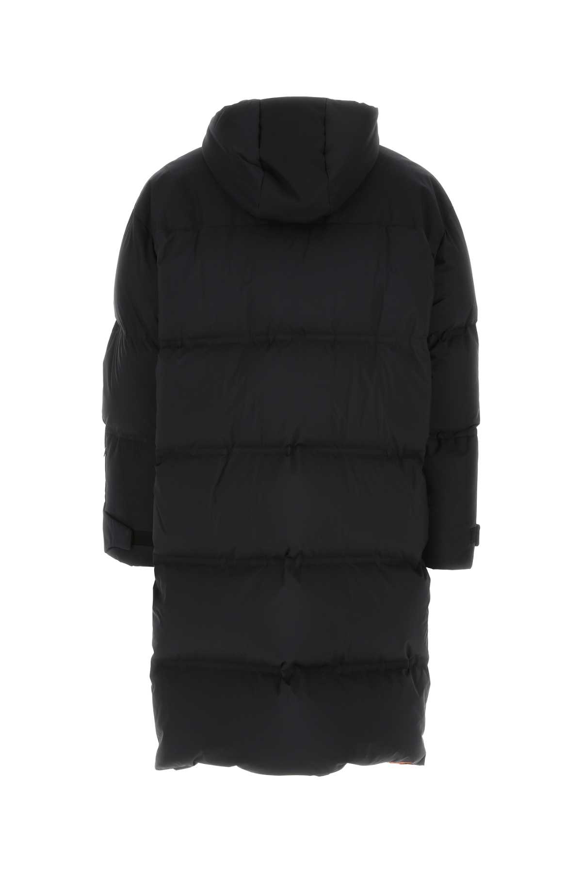 Shop Prada Black Nylon Oversize Down Jacket In Nero