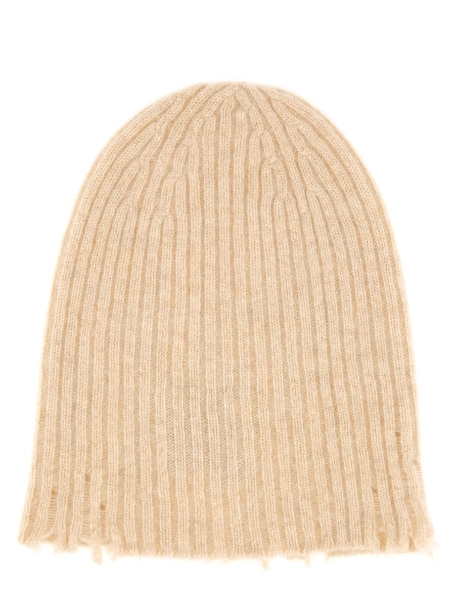 Uma Wang Soft Ribbed Texture Hat In Neutral