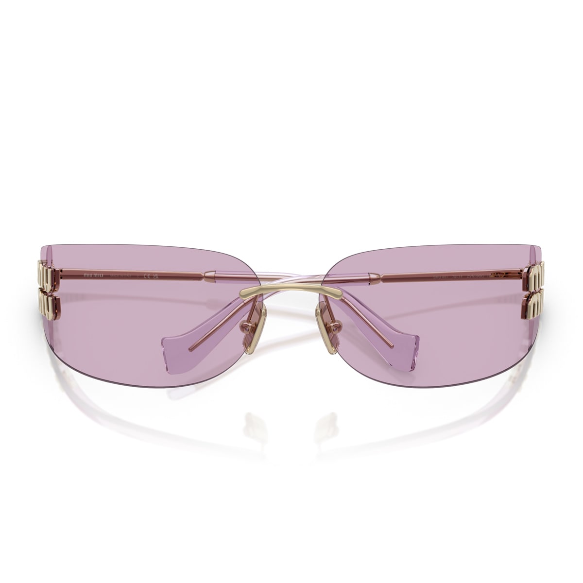 Miu Miu 0mu A51s Aube A51s Zvn90o Oro Pallido Sunglasses In Pink
