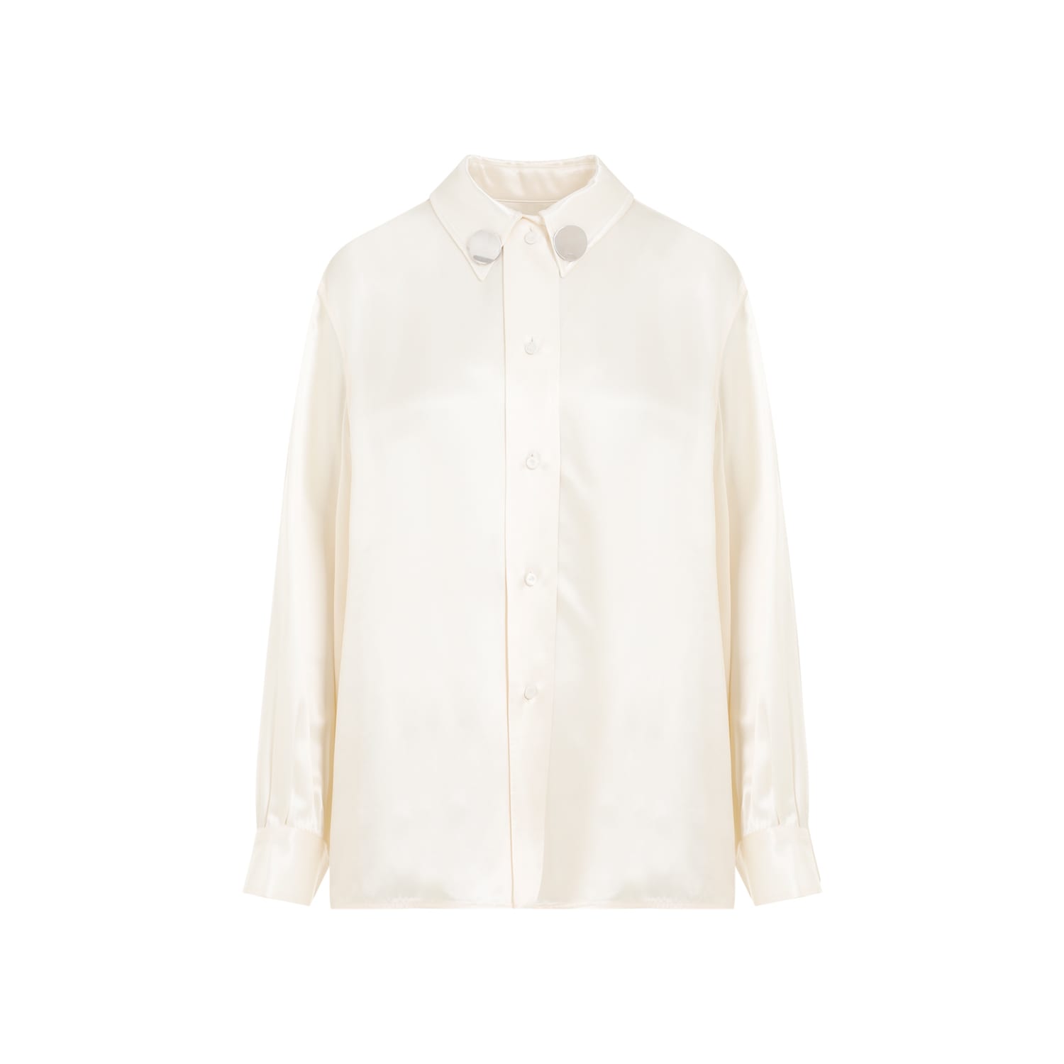 Shop Jil Sander Viscose Shirt In Raw Cotton