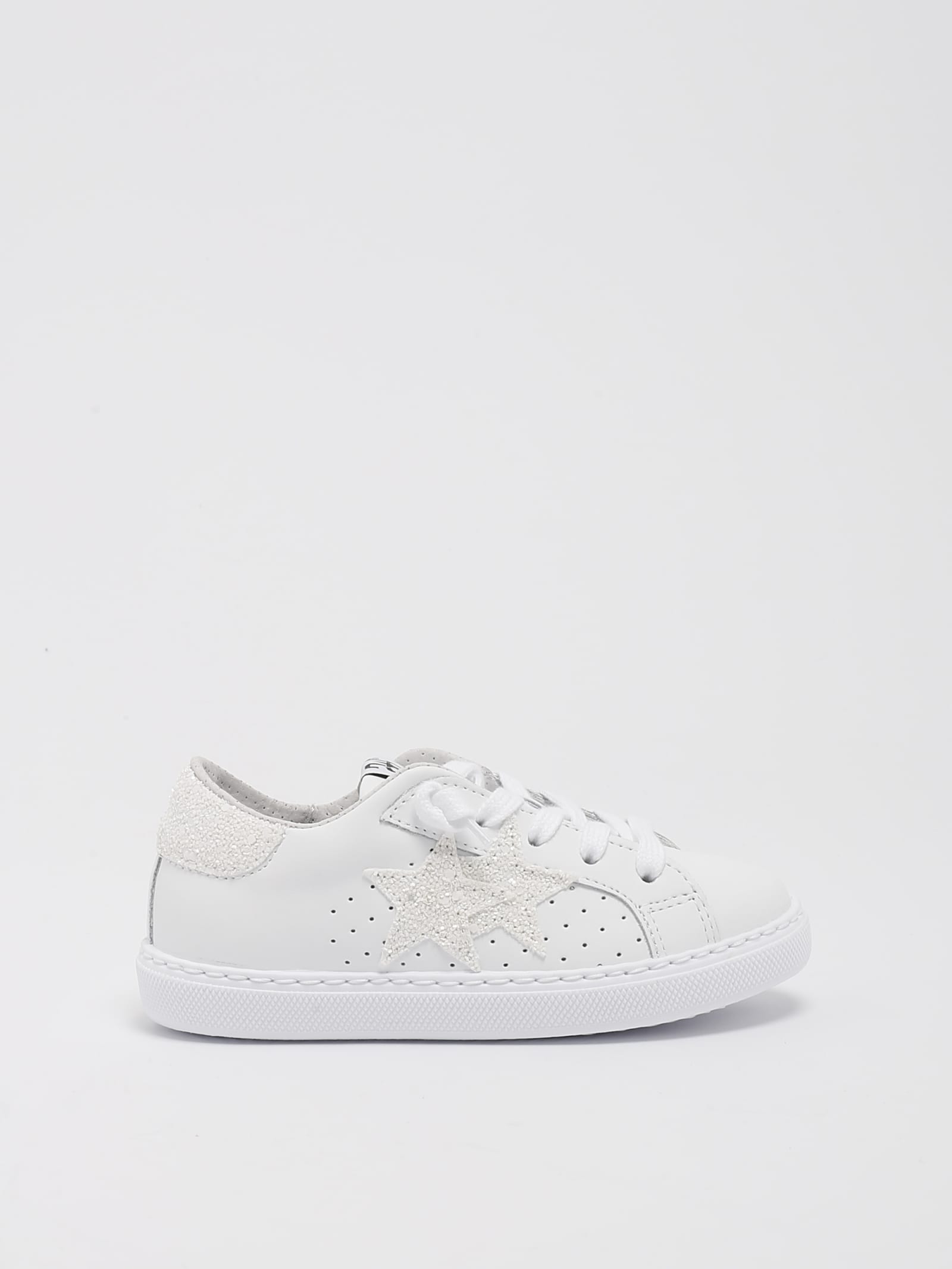 Shop 2star Sneakers Low Sneaker In Bianco Glitter Bianco