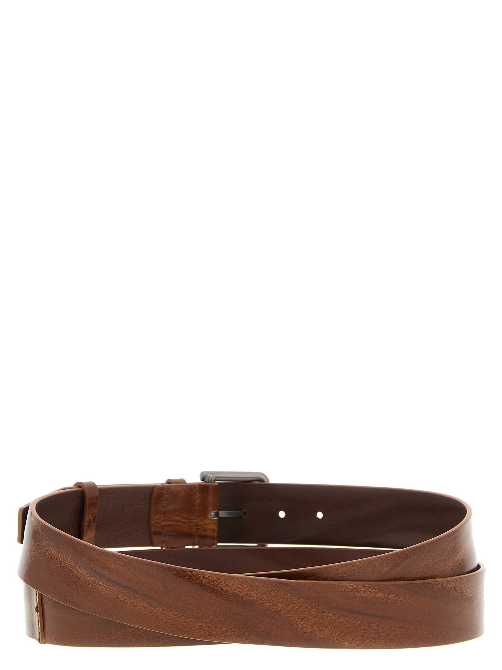 Max Mara Buckle40xlong Belt In Brown
