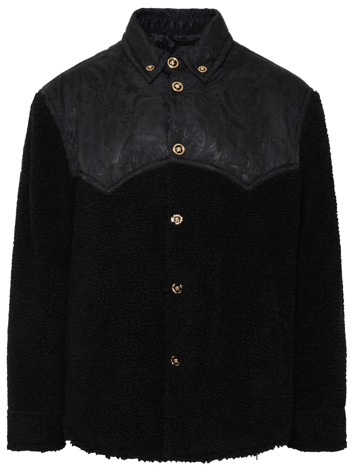 Shop Versace Black Fleece Jacket