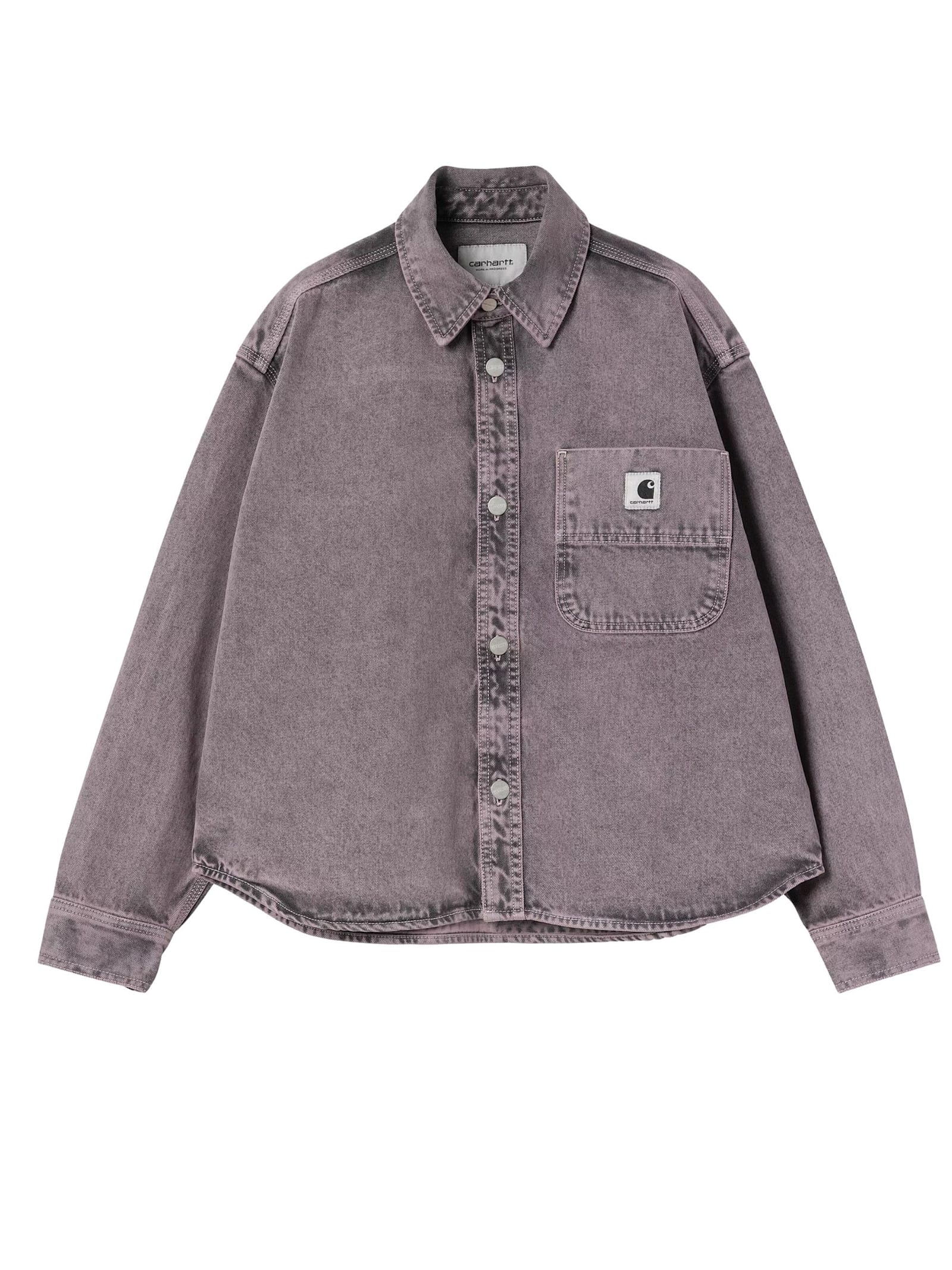 Carhartt Georgia Logo Patch Denim Jacket In Purple