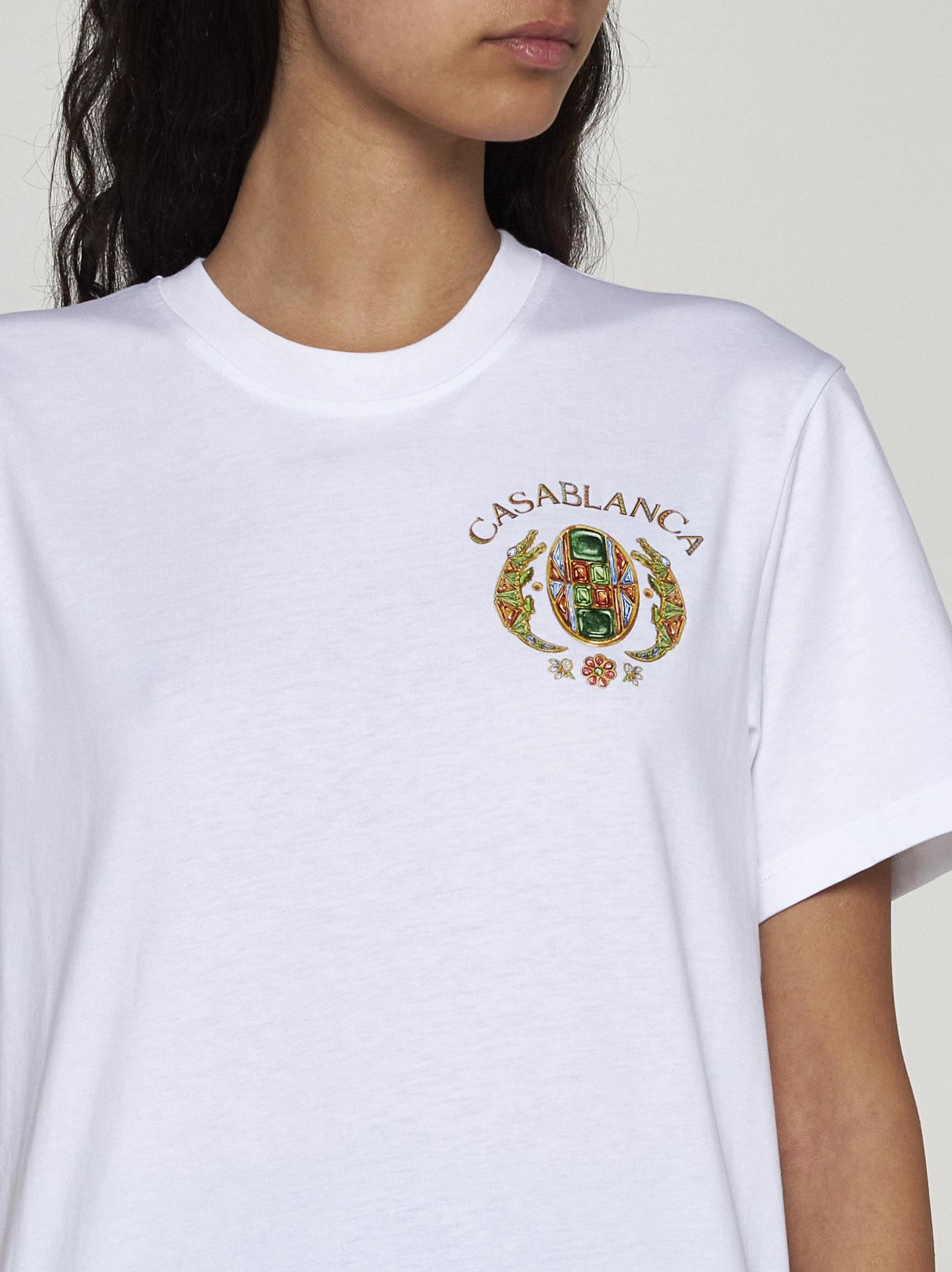 Shop Casablanca Joyaux Dafrique Tennis Club Cotton T-shirt