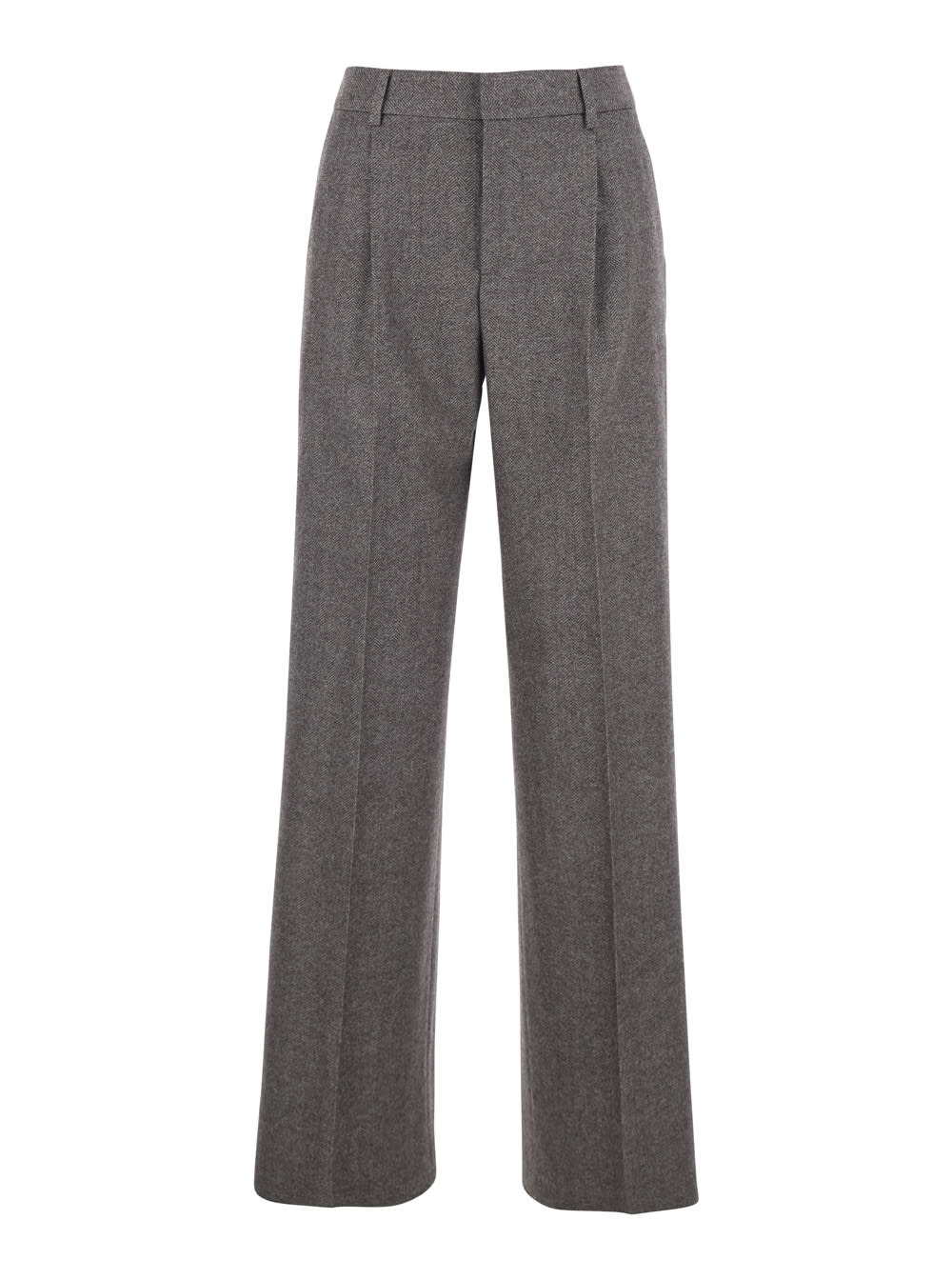 Pt Torino Lola Wool And Cashmere Flanel Fabcy In Gray