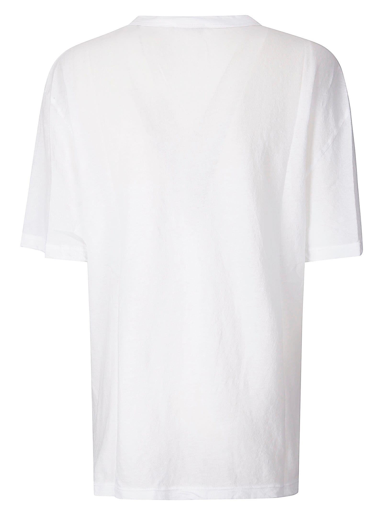 James Perse Crepe Jersey Oversized Short Sleeve Crew In White
