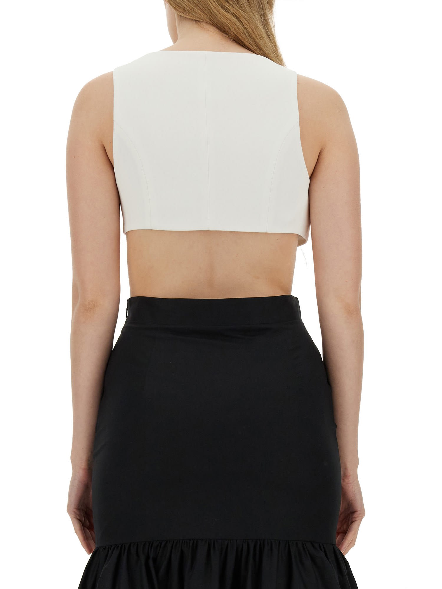 Moschino Vests With Rose. In White
