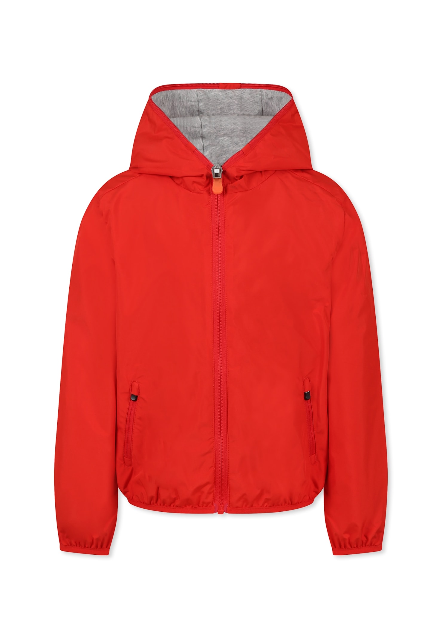 Save The Duck Red Jules Windbreaker For Boy With Logo In Red