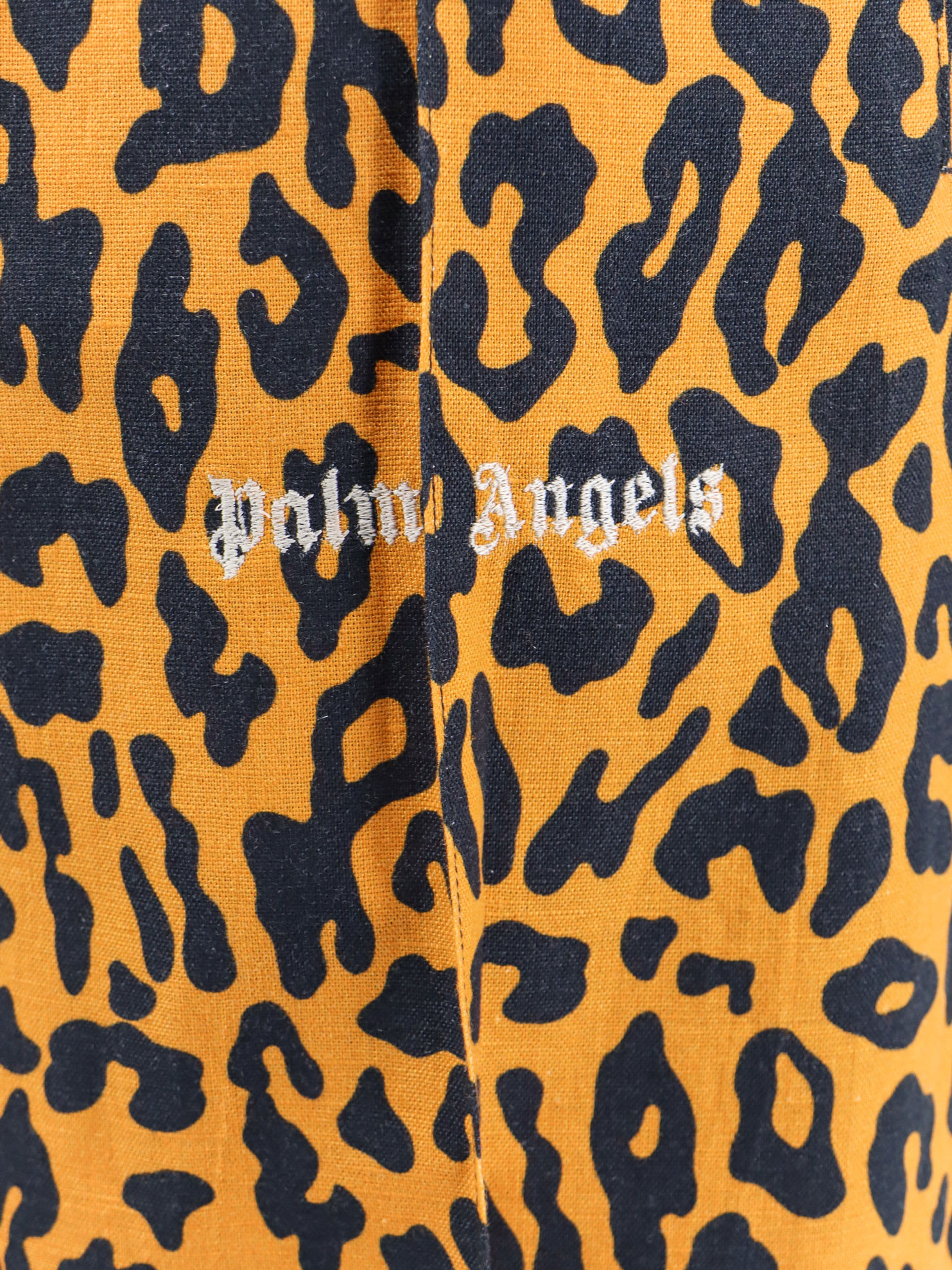 Shop Palm Angels Trouser In Orange/black