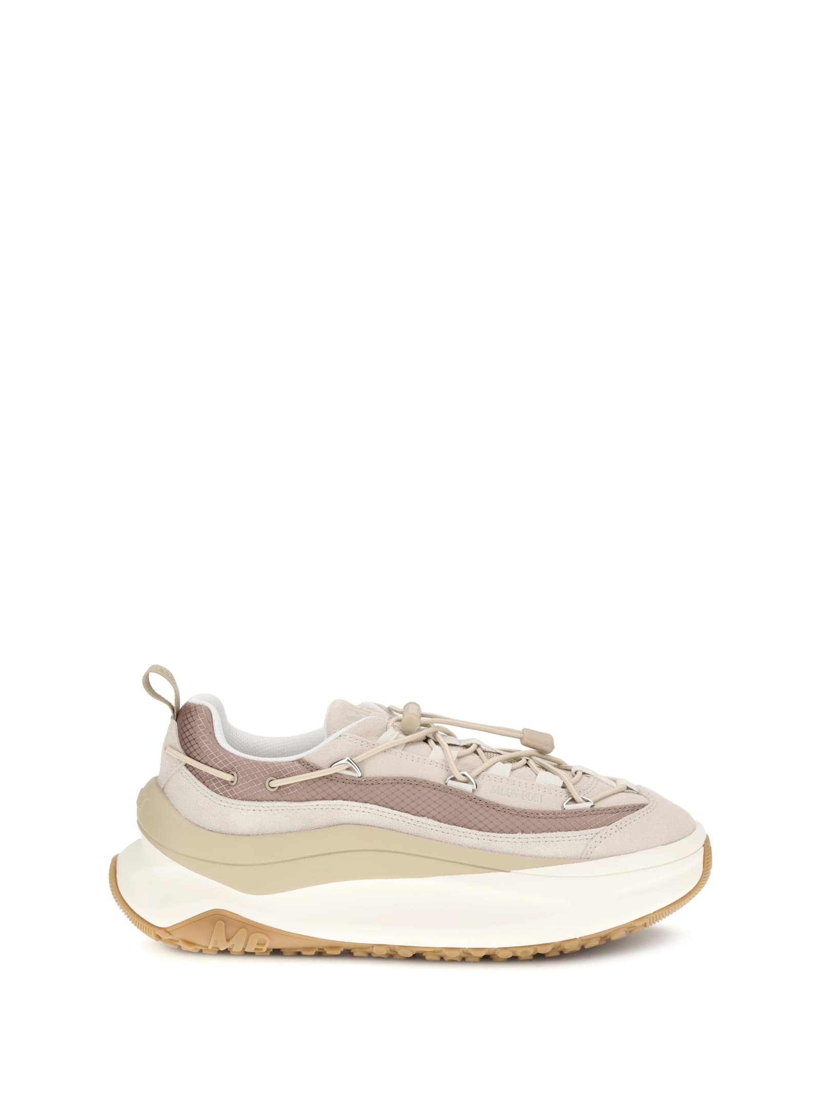 Moon Boot Chunky Sole Sneakers Featuring Mesh Panels In Multi