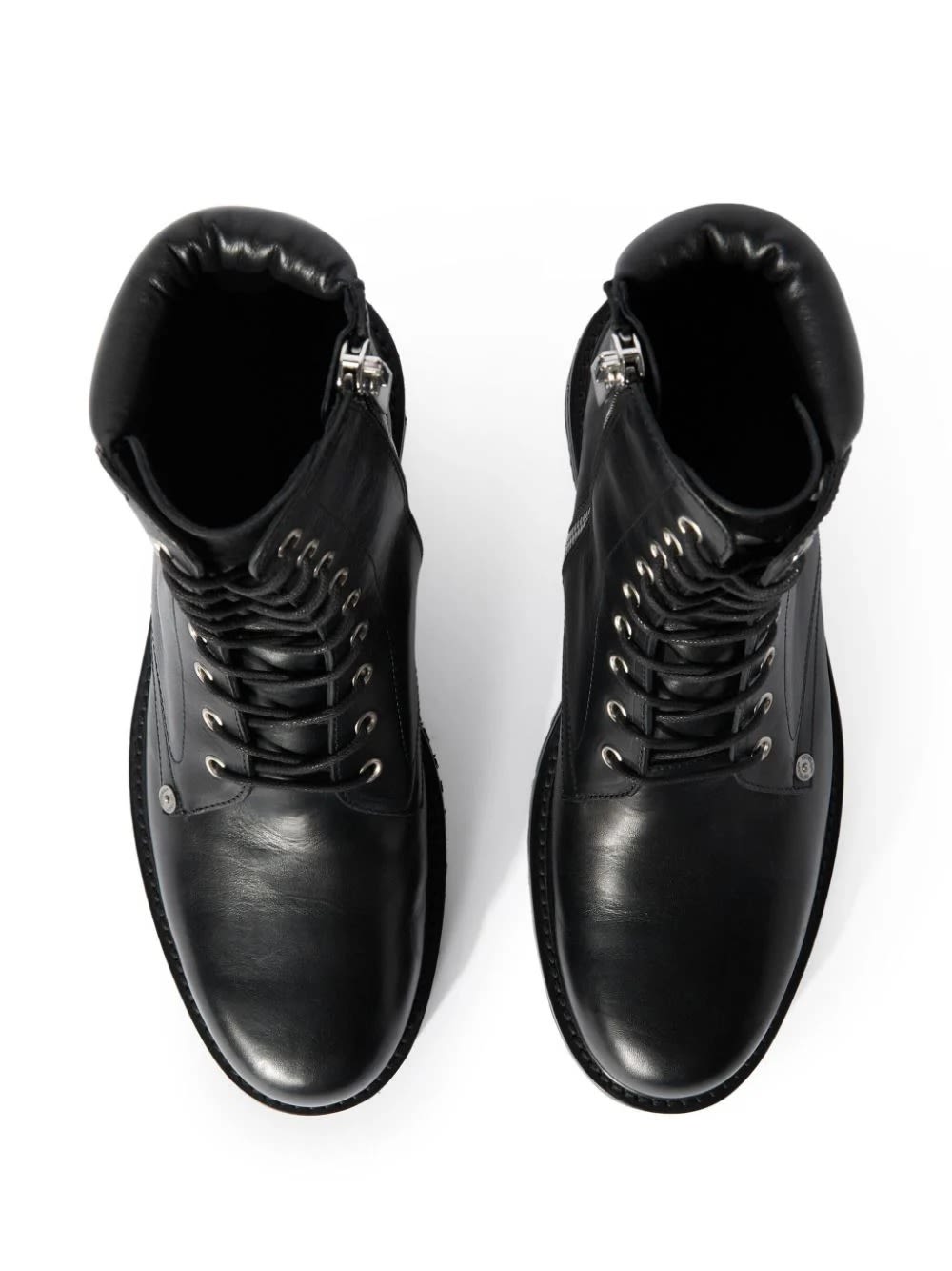 Shop Off-white Diag-sole Combat Boots In Black Leather