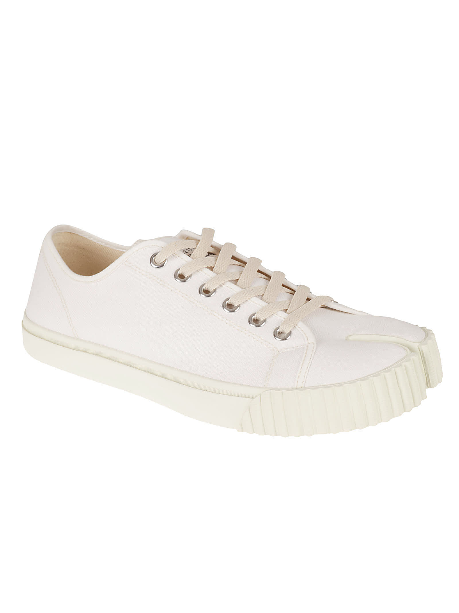 Shop Maison Margiela Cleft Toe Sneakers In White