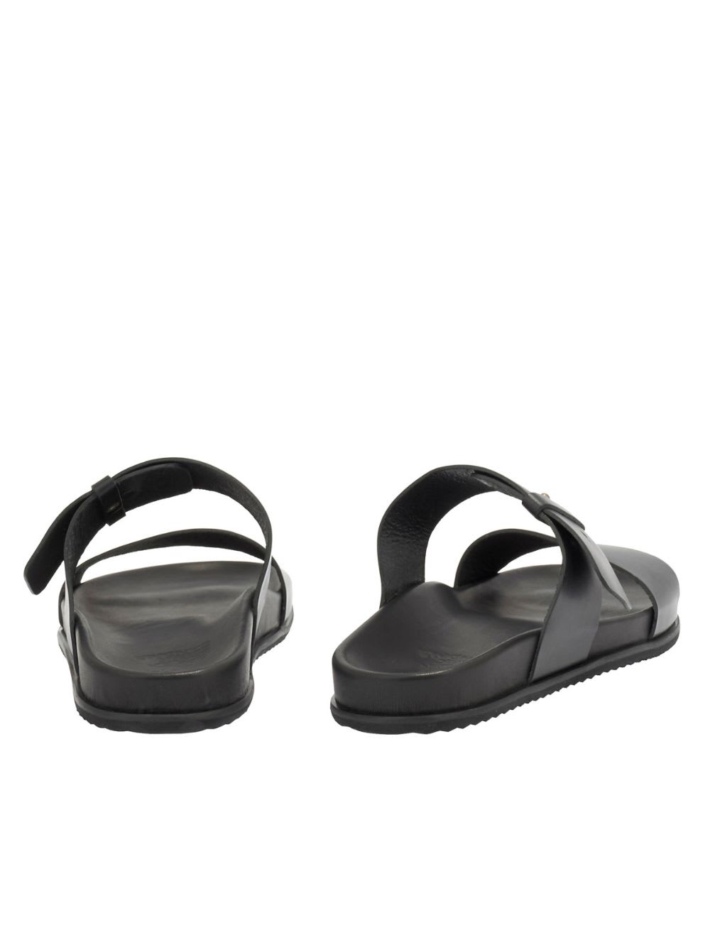 Shop Ancient Greek Sandals Kimon Sandals In Black
