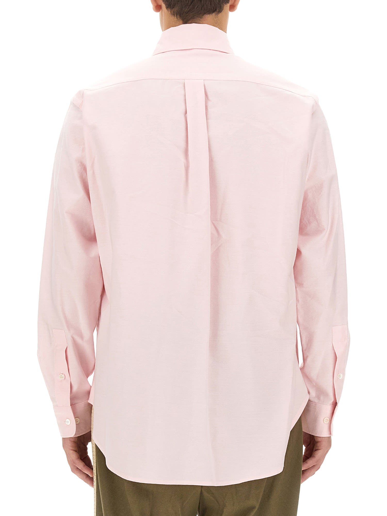 Palm Angels Sartorial Tape Pocket Shirt In Pink/black