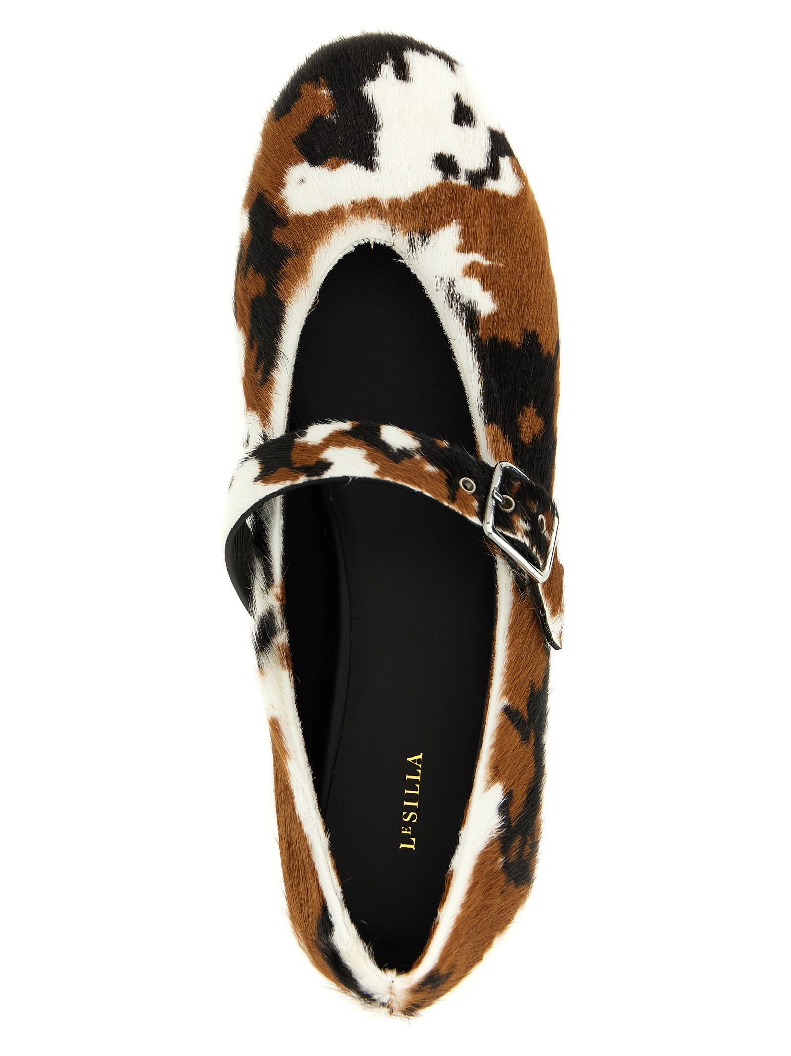 Le Silla Danielle Ballet Flats In Animal Print