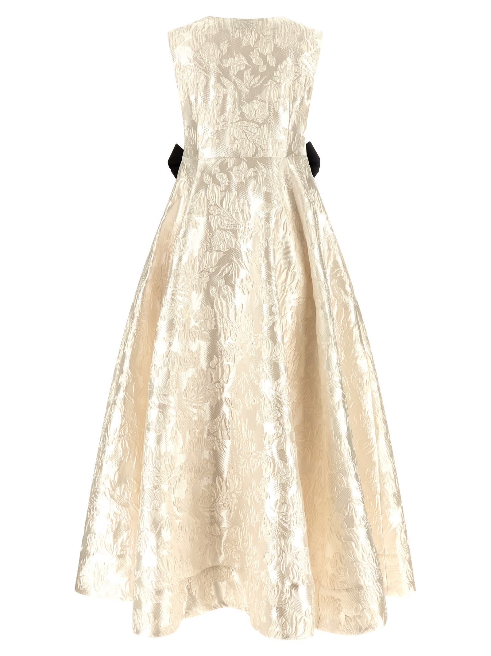 Ganni Cloque V-neck Skirts White In Neutral