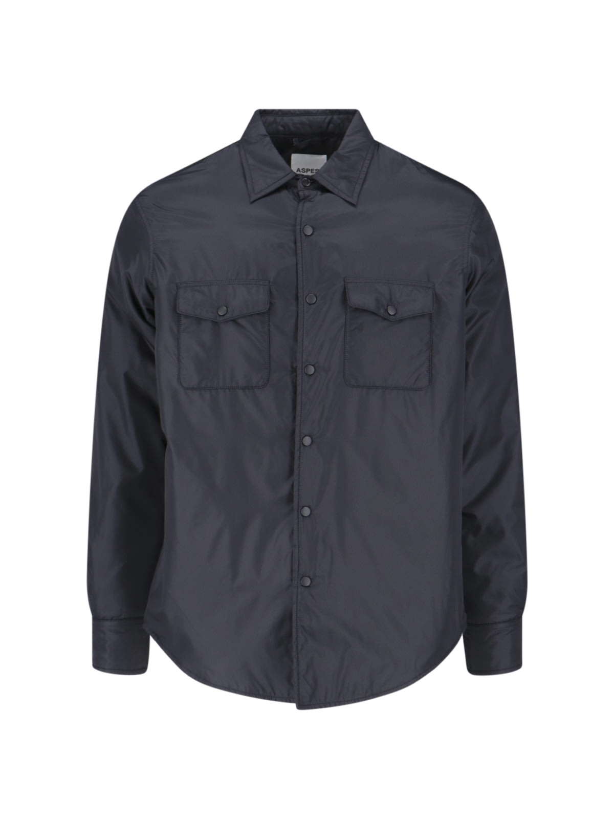 Shop Aspesi - Padded Shirt Jacket In Black