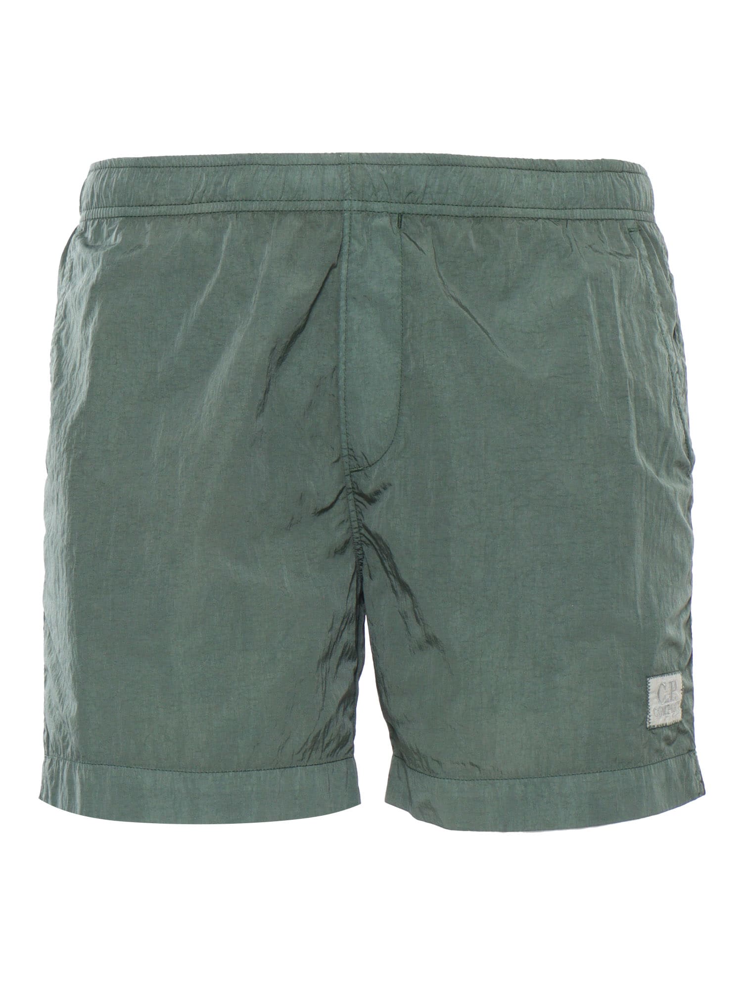 Shop C.p. Company Military Green Swim Shorts