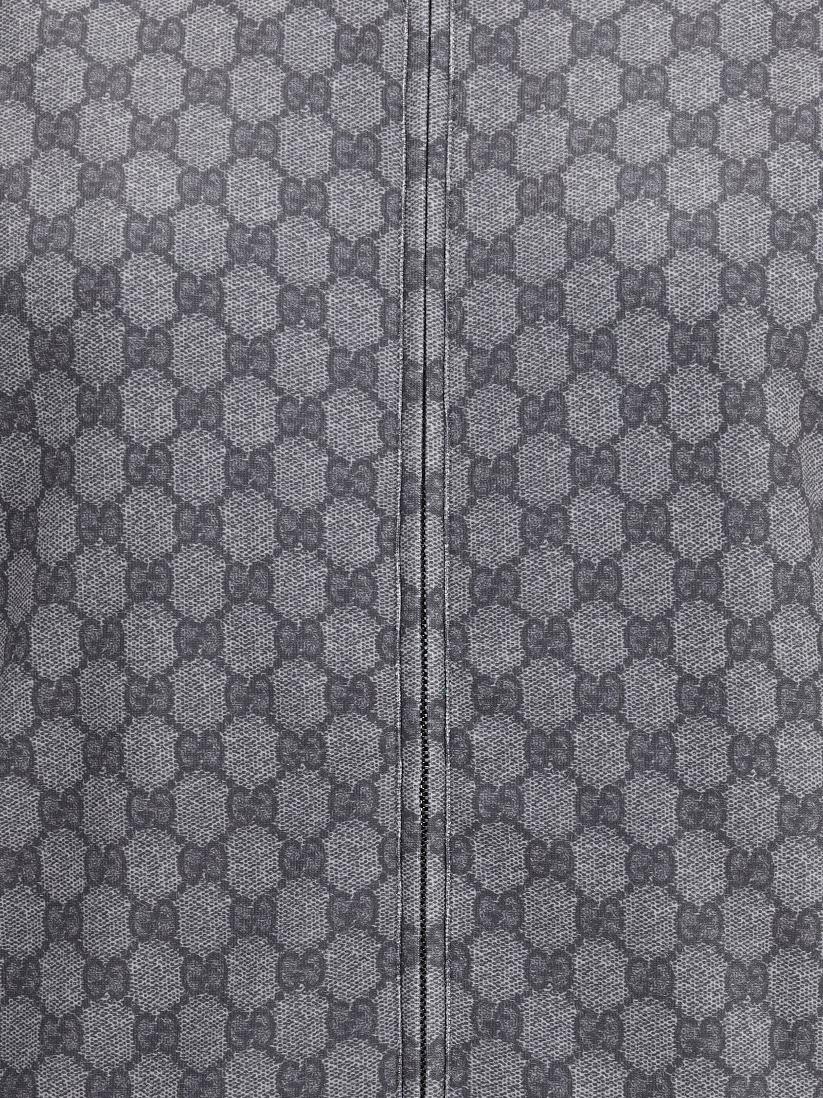 Gucci Zippered Sweatshirt In Gray