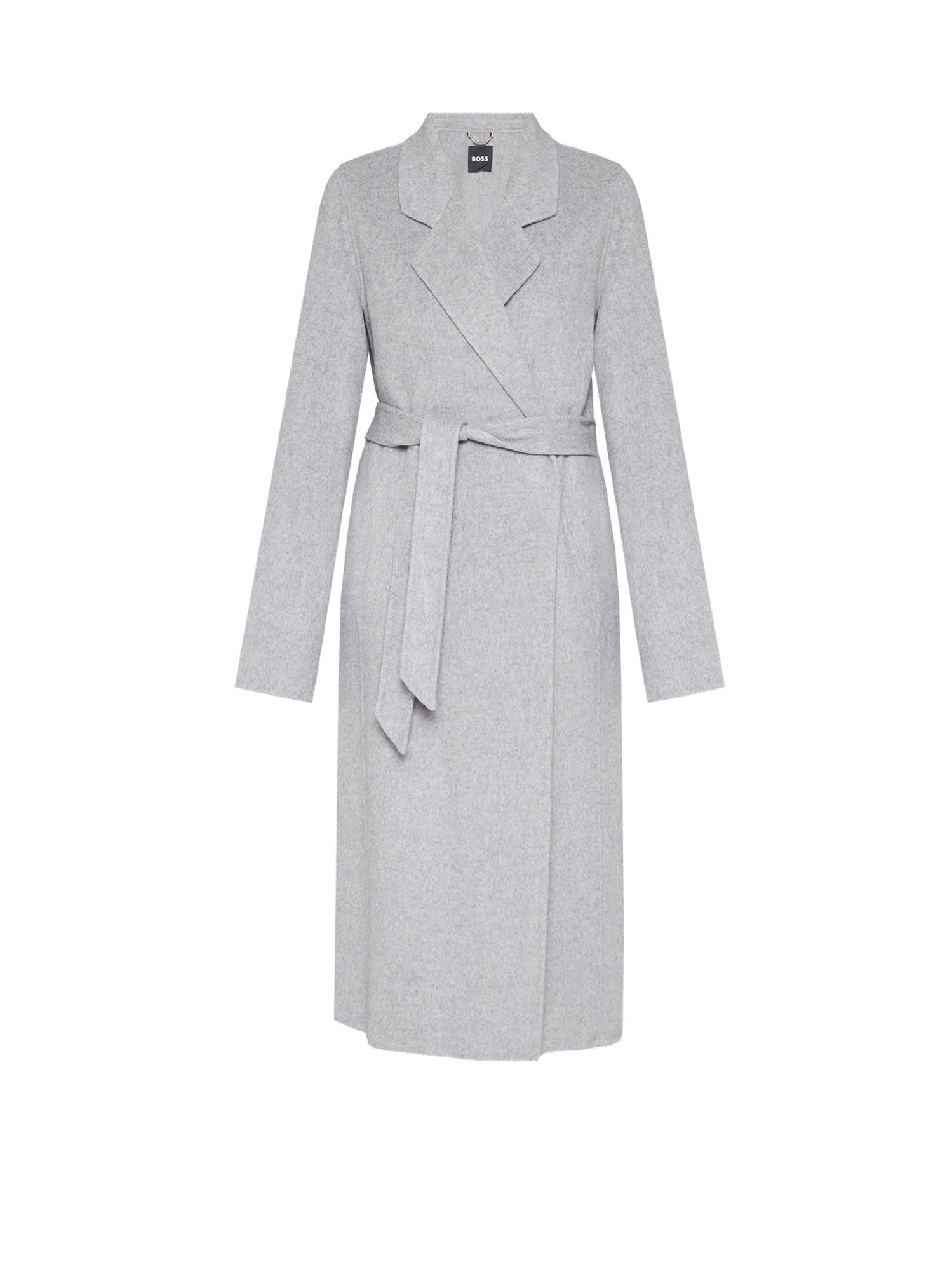 Hugo Boss Cotaz Double Face Wool Coat In Gray