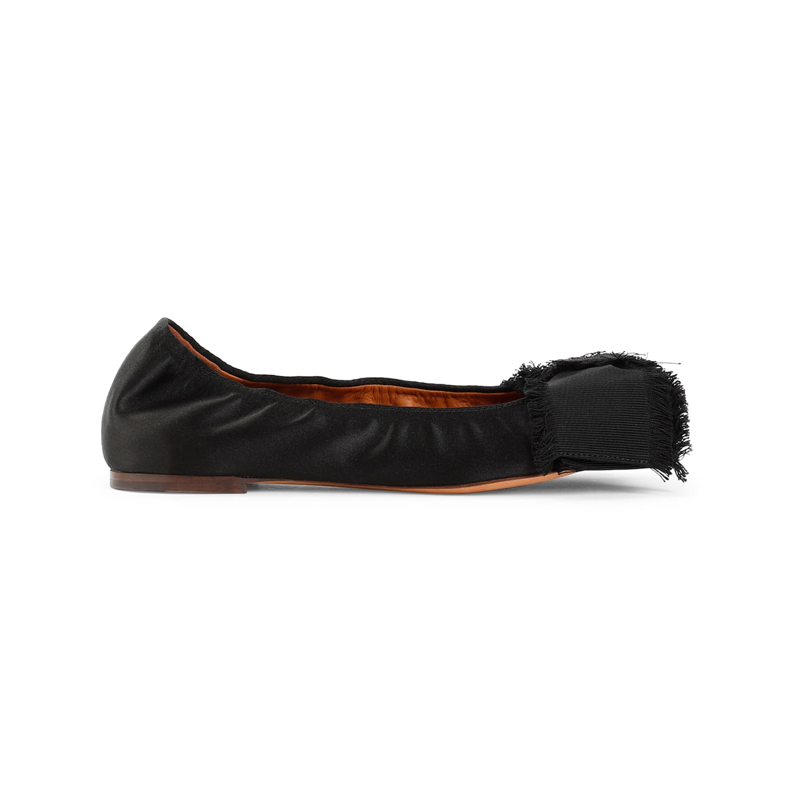 Shop Lanvin Bow Ballerinas In Black