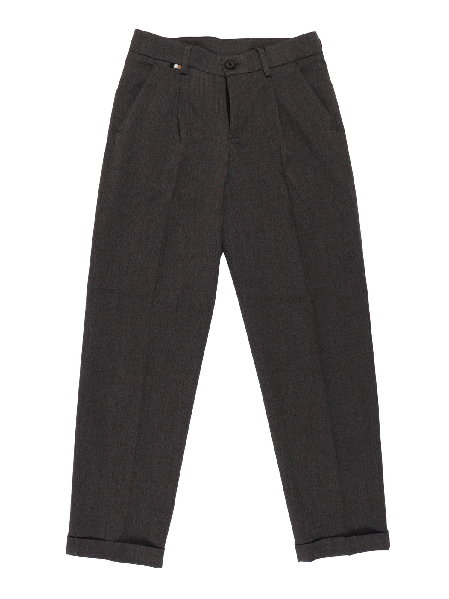 Hugo Boss Pants Boss Kids Color Black In Black