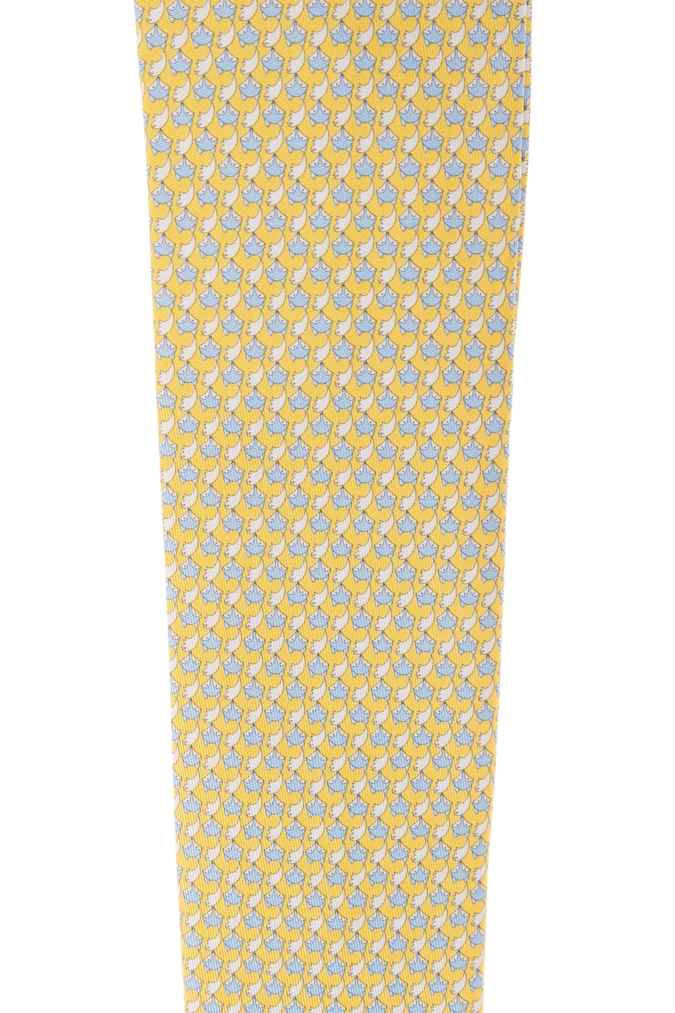 Ferragamo Silk Tie In Yellow