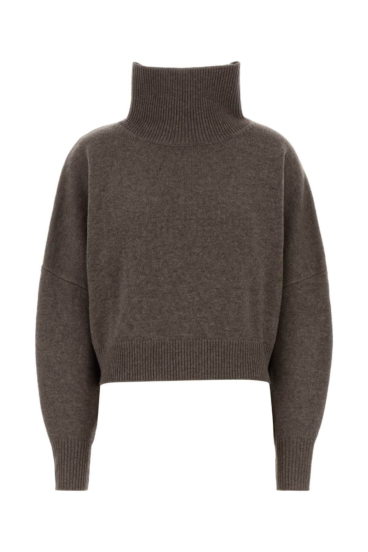Loulou Studio Loulou Loulou De Saison Luke Wool-cashmere Stand Collar Sweater In Brown