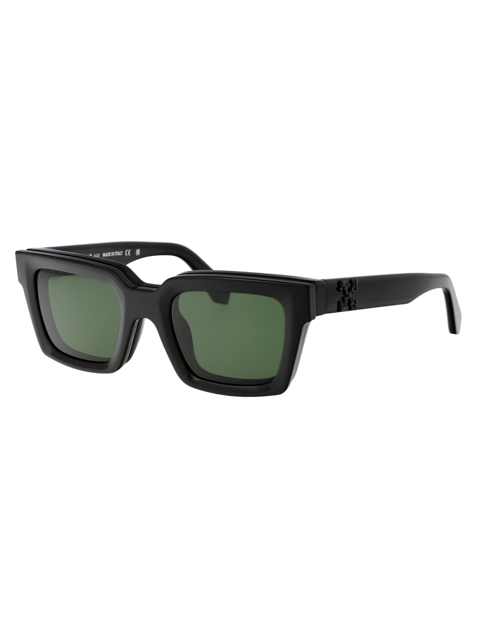 Shop Off-white Clip On Sunglasses In 1055 Black