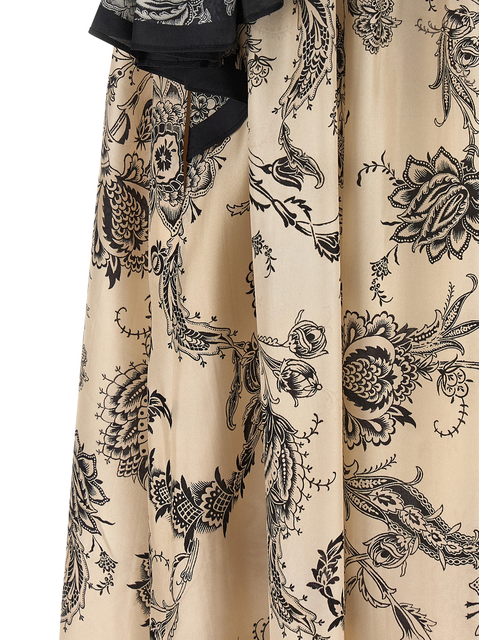 Zimmermann Cream Floral Habotai Silk Rhiannon Maxi Dress In Neutral