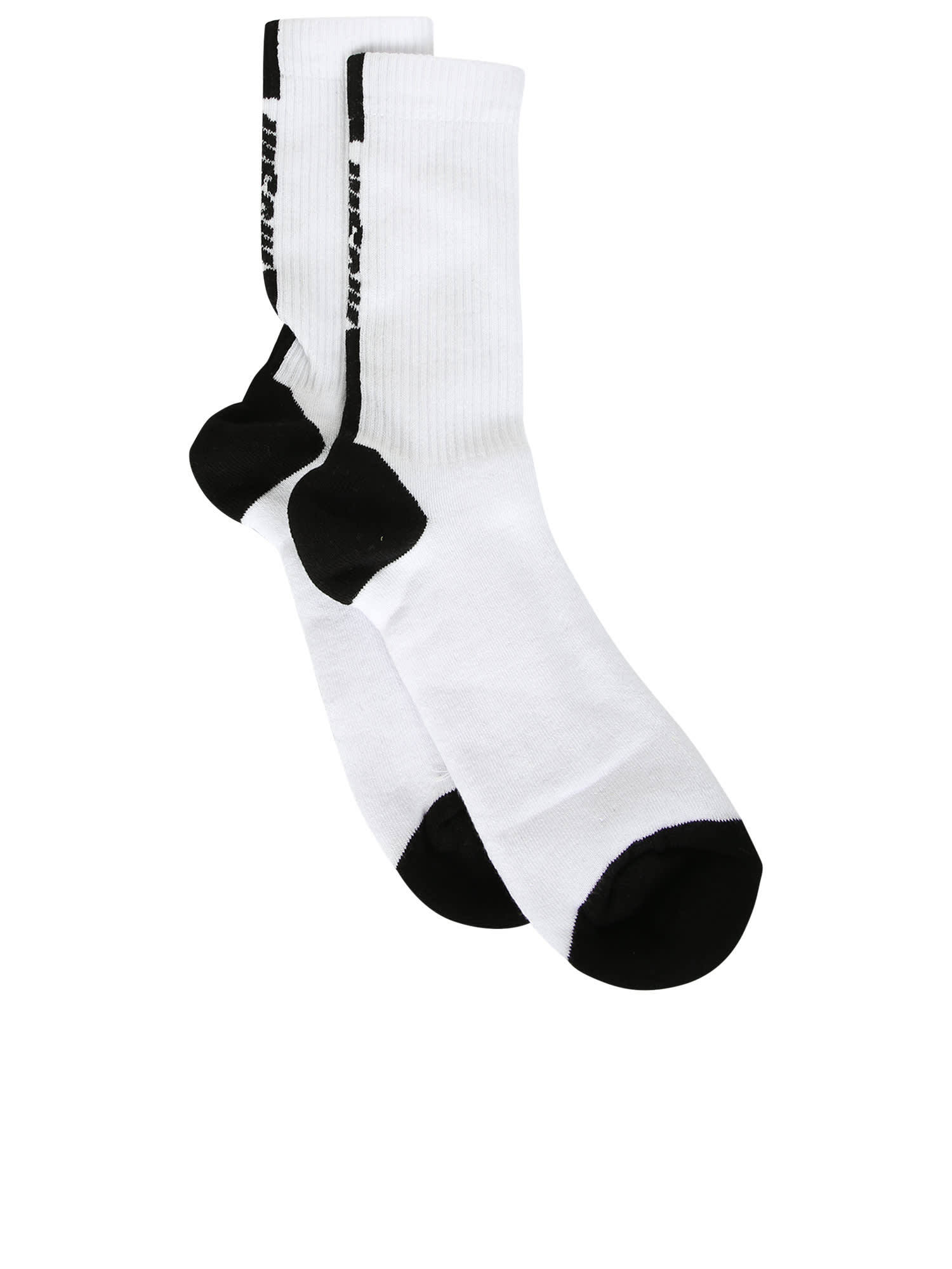 Ribbed Socks With Logo From Msgm