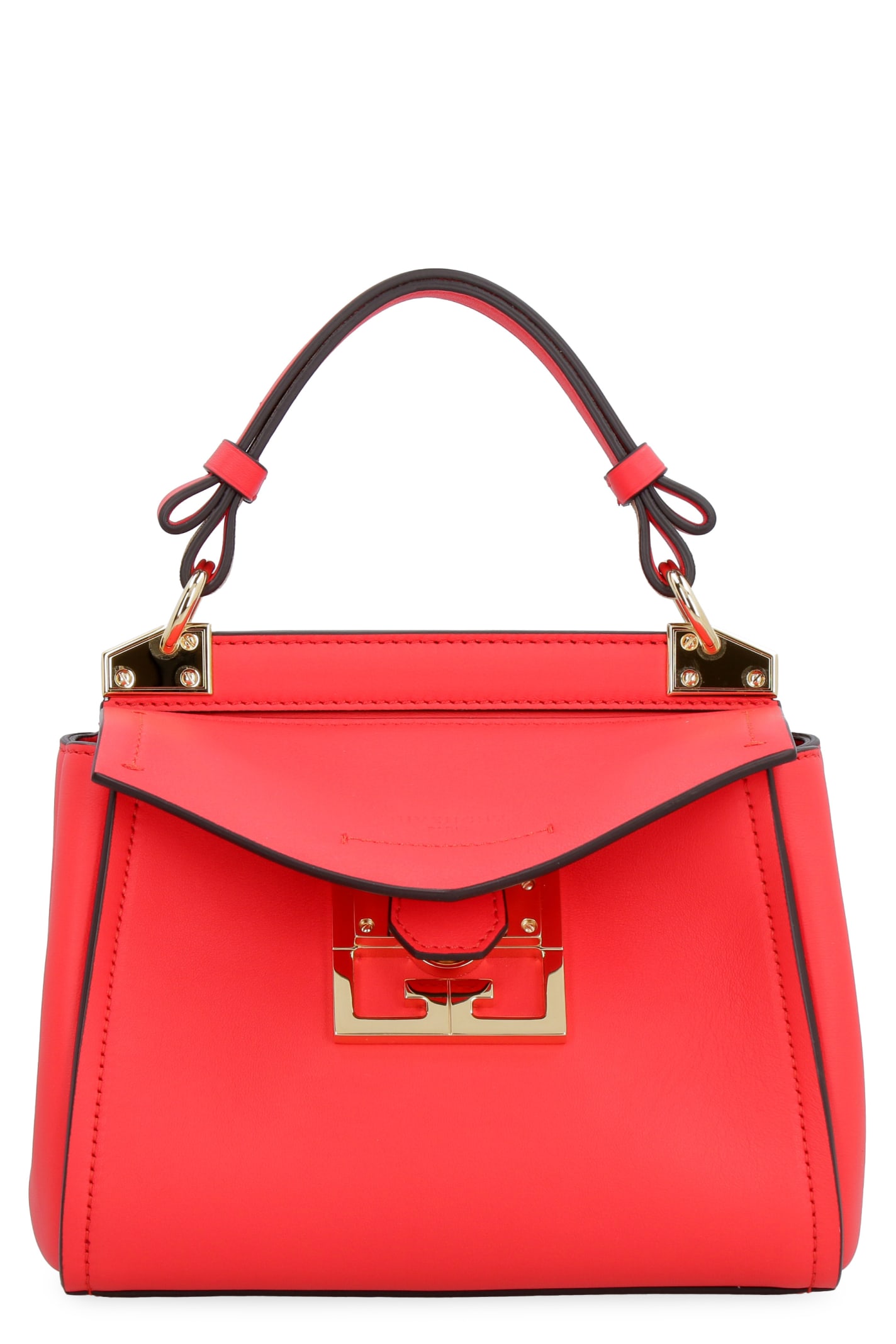 Givenchy Antigona Leather Flat Pouch In Red